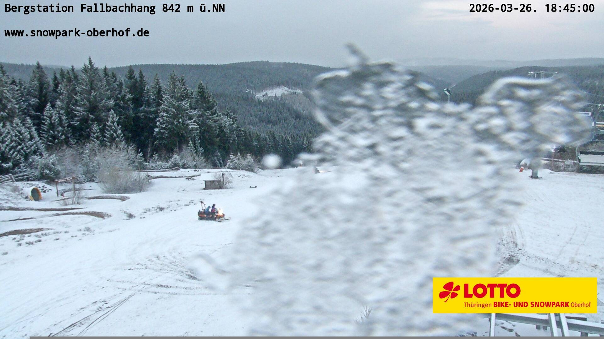 Archiv Foto Webcam Oberhof: Sessellift Fallbachhang Bergstation