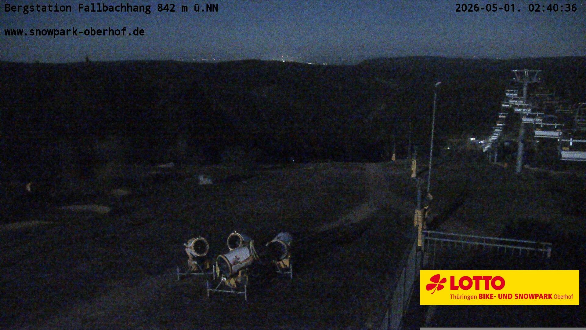 Archived image Webcam Oberhof: Chair Lift Fallbachhang