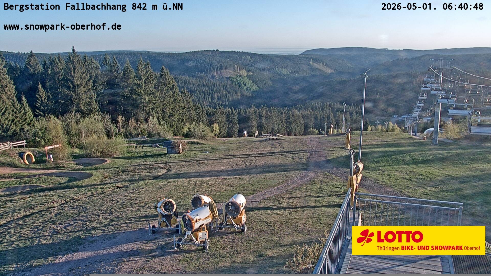 Archived image Webcam Oberhof: Chair Lift Fallbachhang