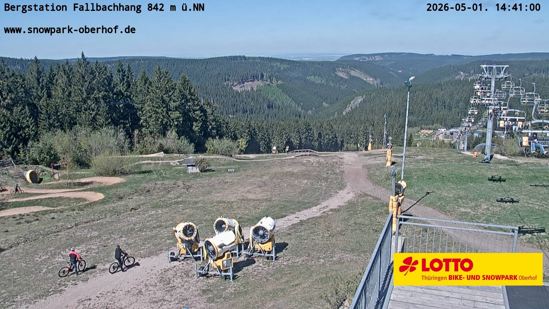 Archived image Webcam Oberhof: Chair Lift Fallbachhang