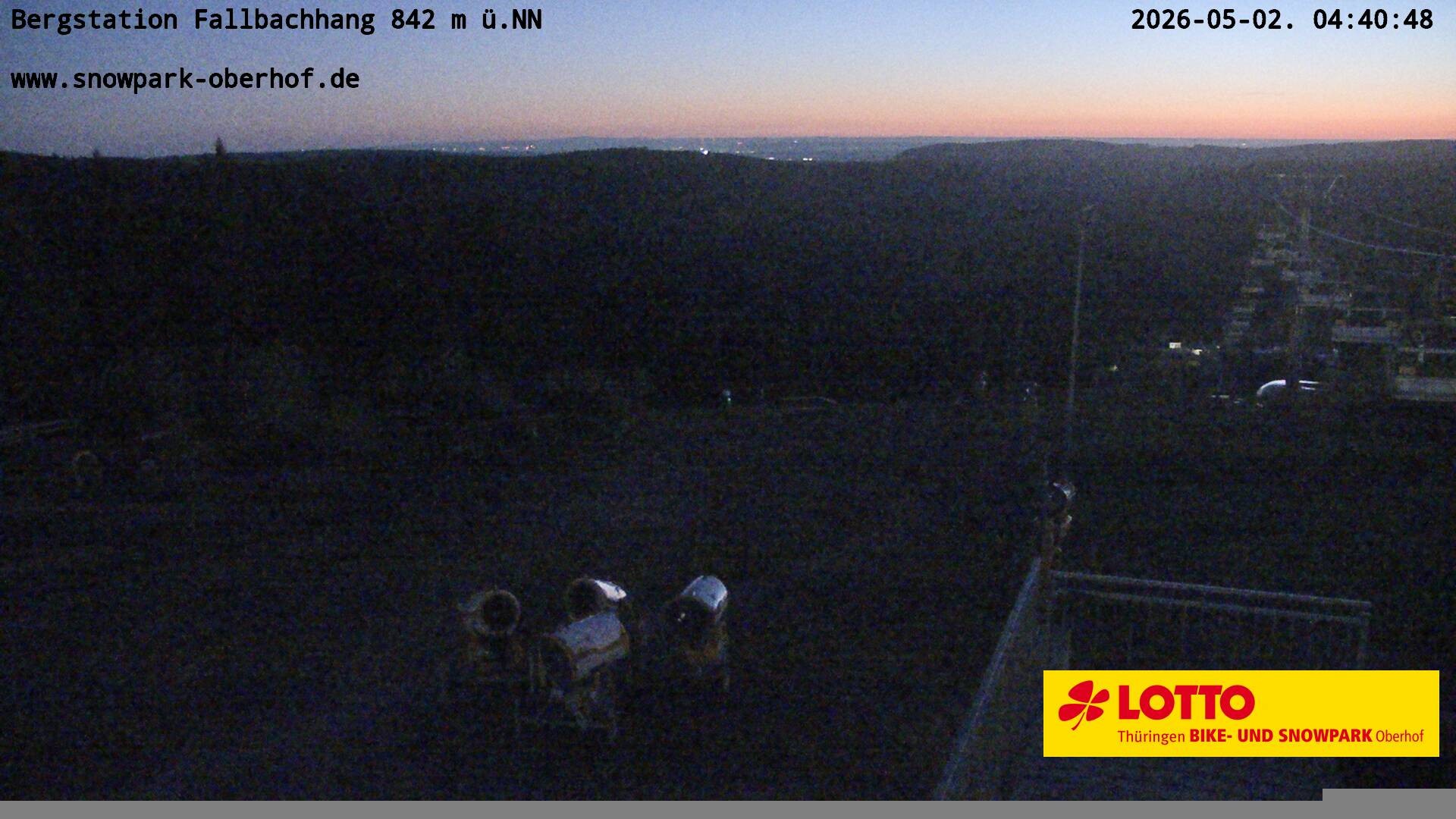Archiv Foto Webcam Oberhof: Sessellift Fallbachhang Bergstation