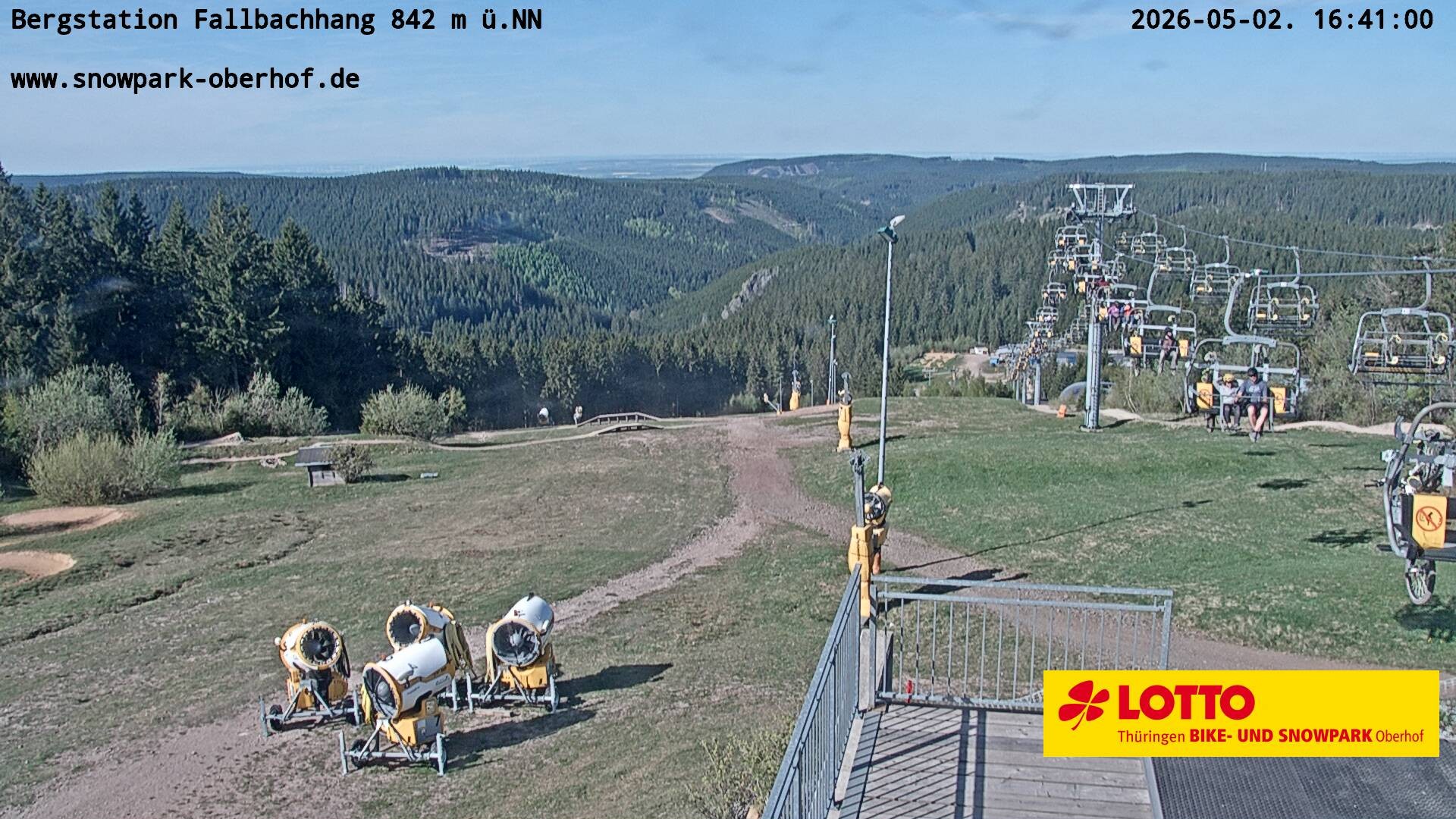Archived image Webcam Oberhof: Chair Lift Fallbachhang