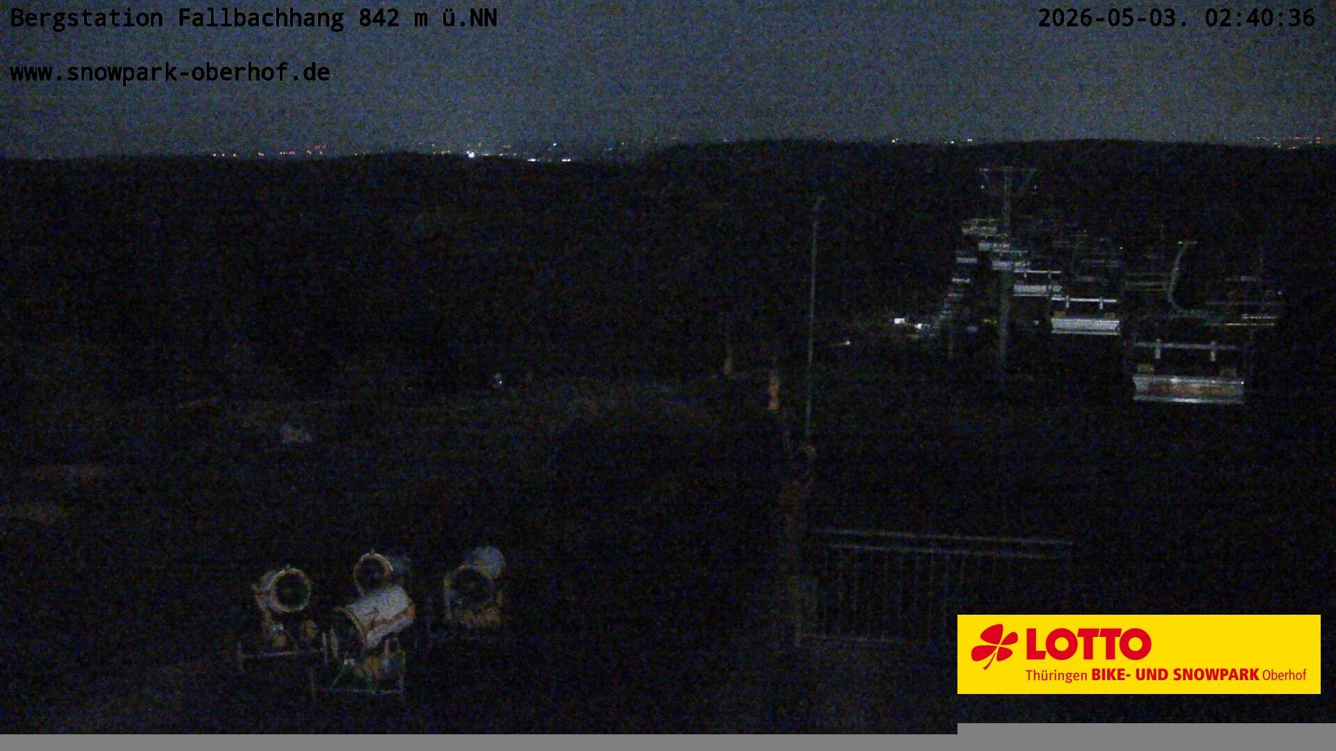 Archiv Foto Webcam Oberhof: Sessellift Fallbachhang Bergstation
