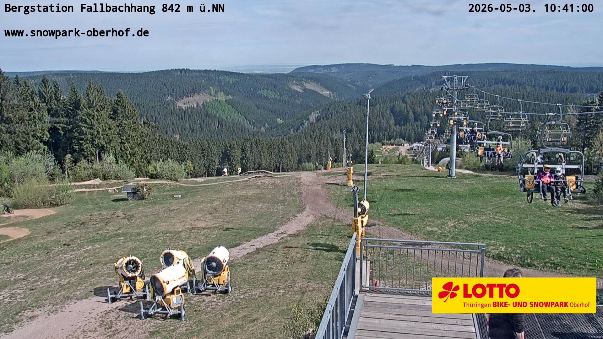 Archived image Webcam Oberhof: Chair Lift Fallbachhang