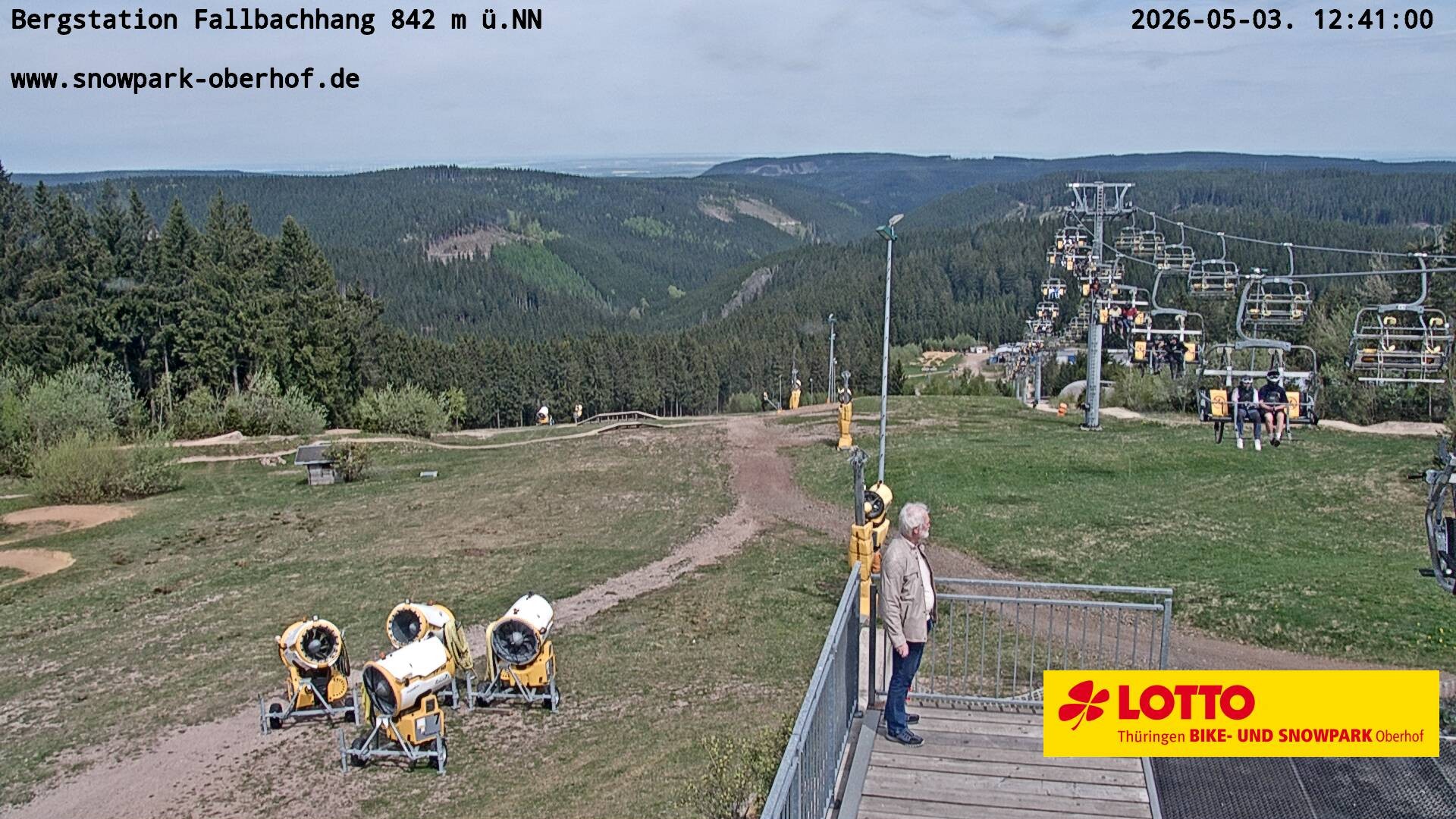 Archived image Webcam Oberhof: Chair Lift Fallbachhang