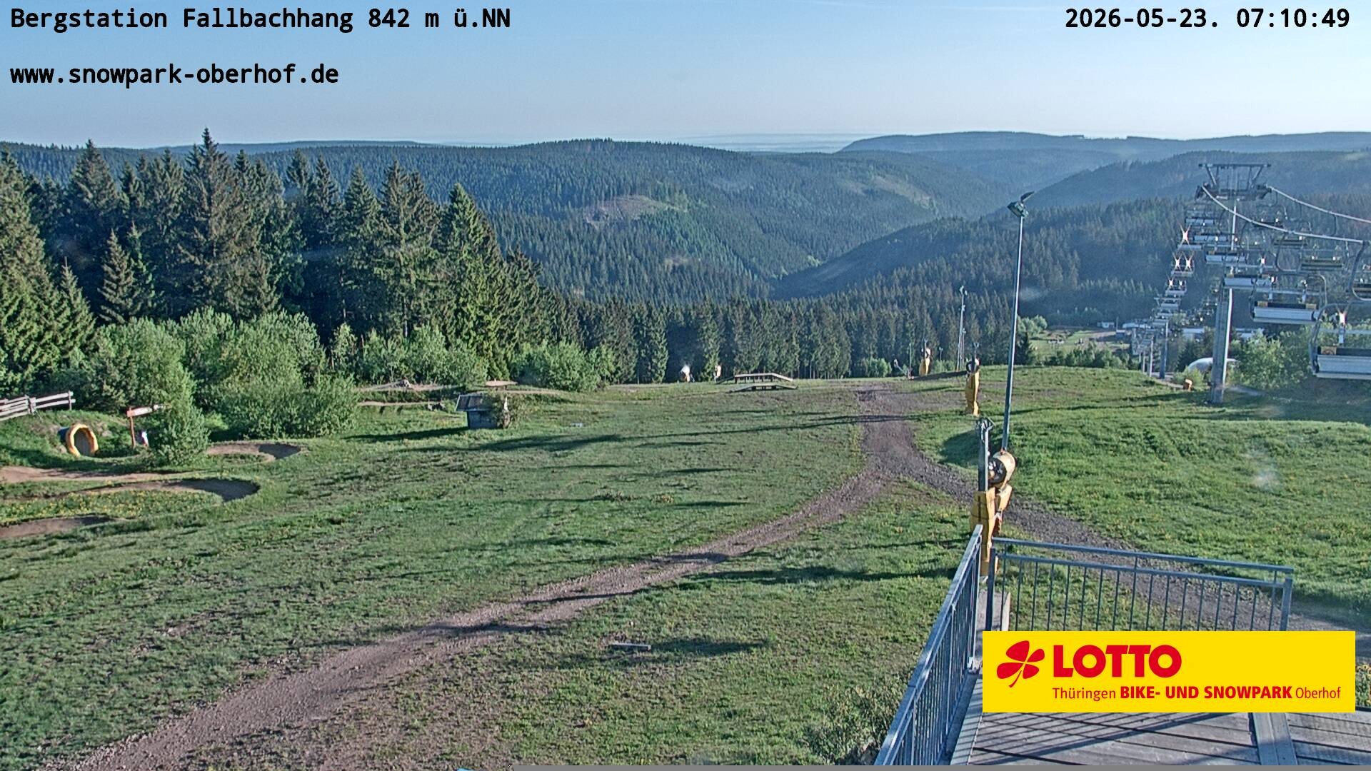 Archiv Foto Webcam Oberhof: Sessellift Fallbachhang Bergstation