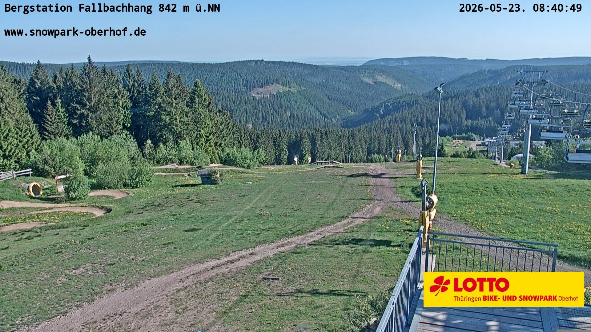 Archiv Foto Webcam Oberhof: Sessellift Fallbachhang Bergstation