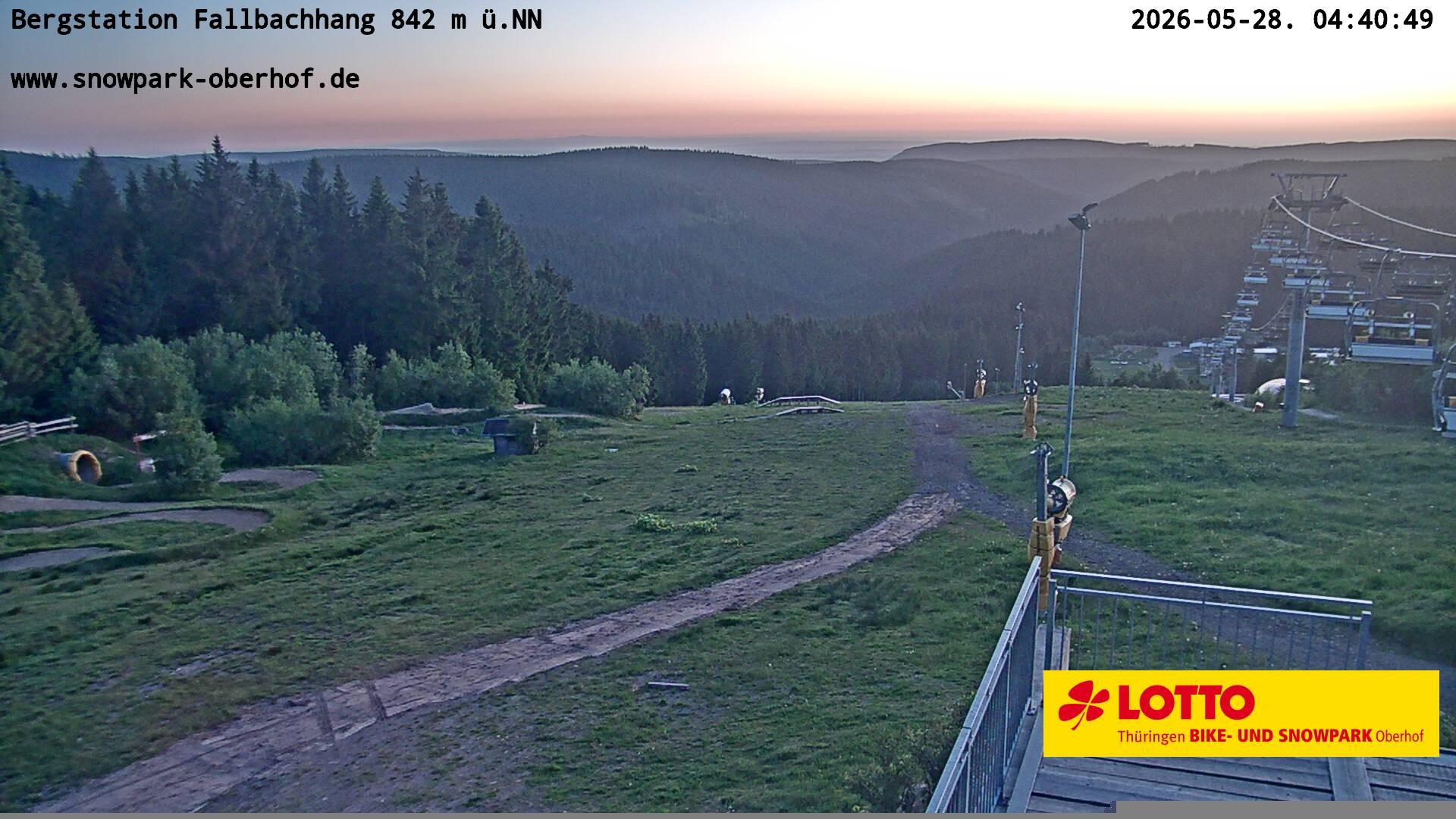 Archived image Webcam Oberhof: Chair Lift Fallbachhang