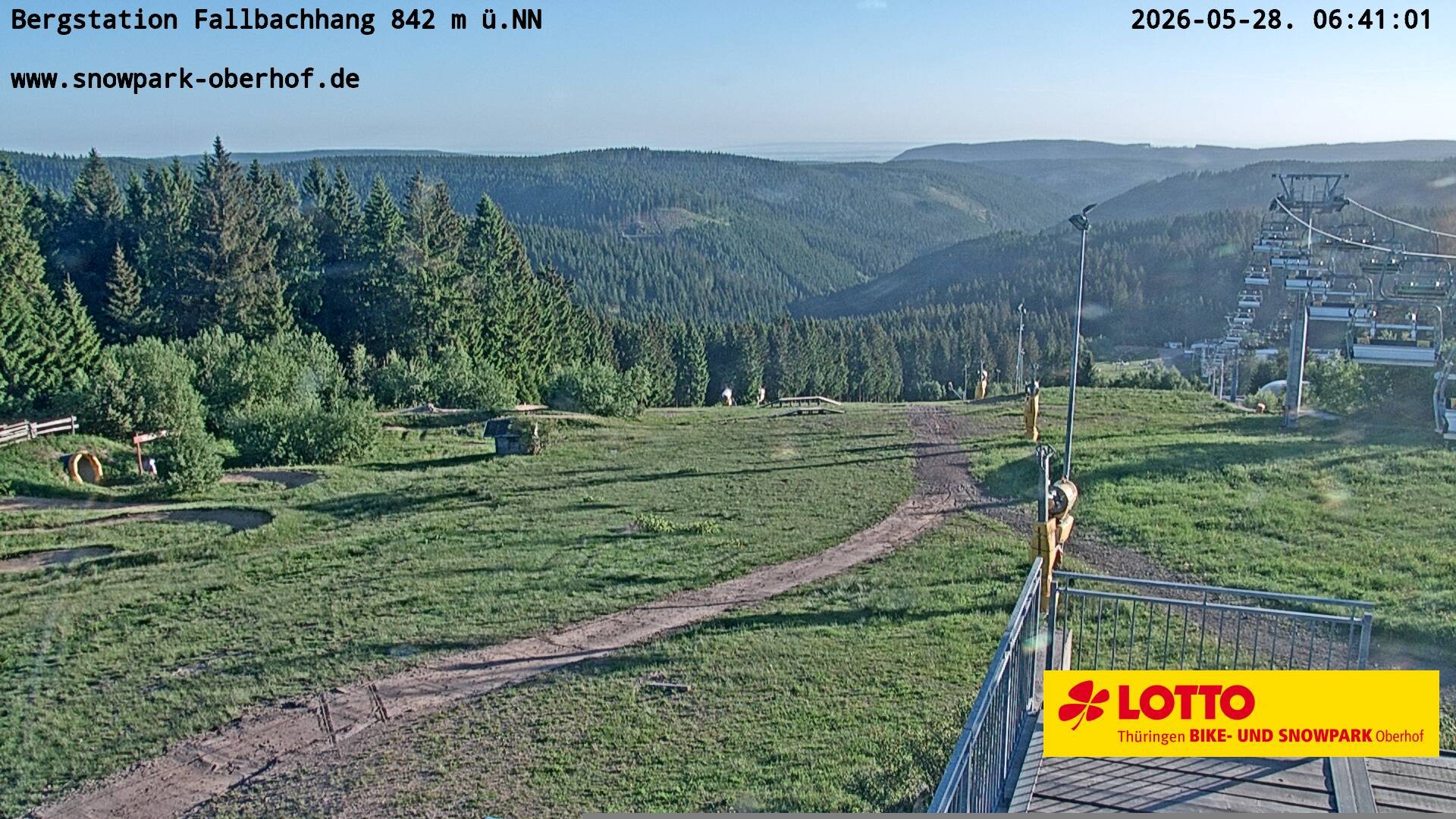 Archived image Webcam Oberhof: Chair Lift Fallbachhang
