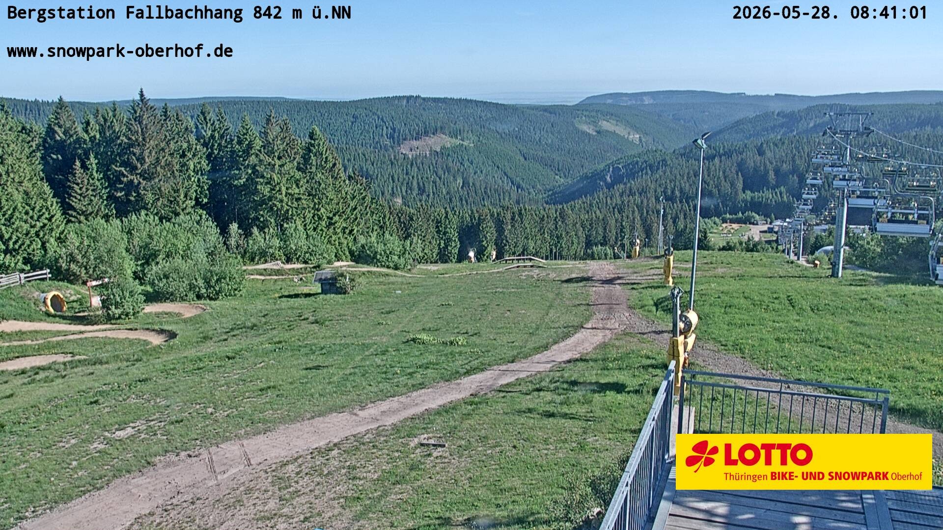 Archived image Webcam Oberhof: Chair Lift Fallbachhang