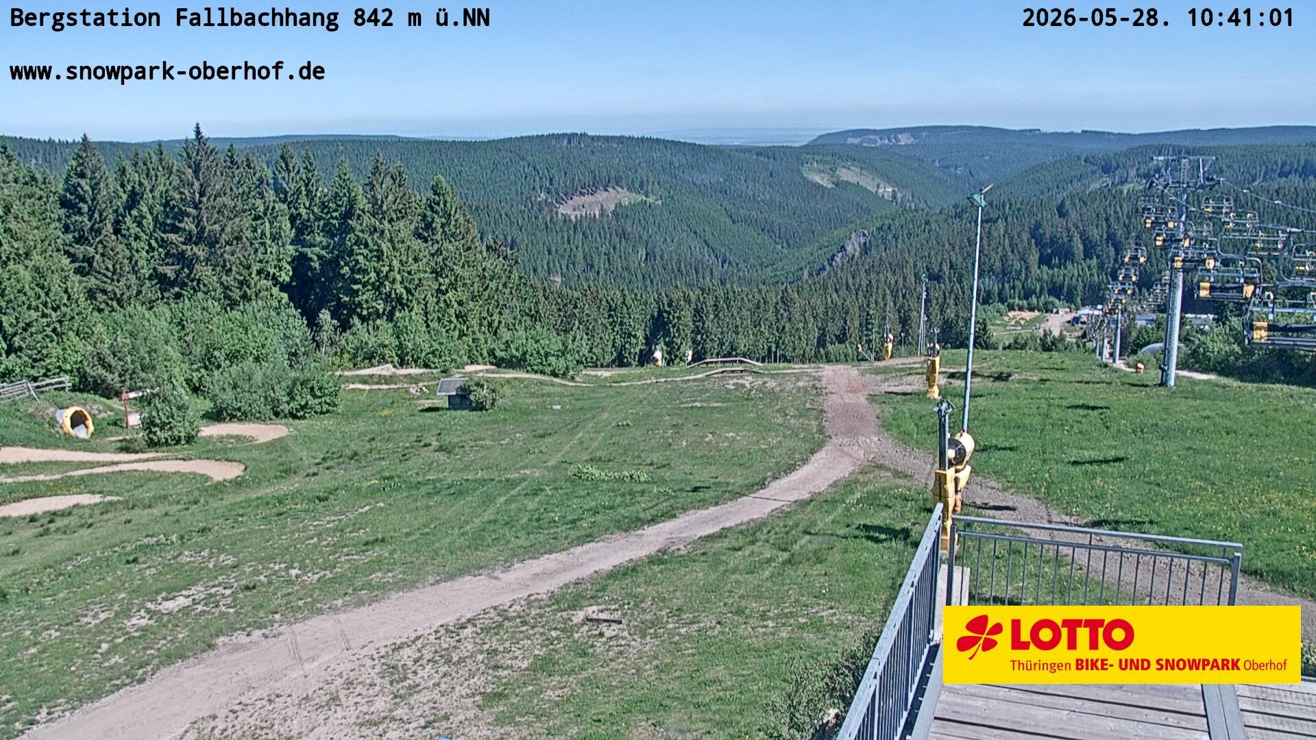 Archived image Webcam Oberhof: Chair Lift Fallbachhang