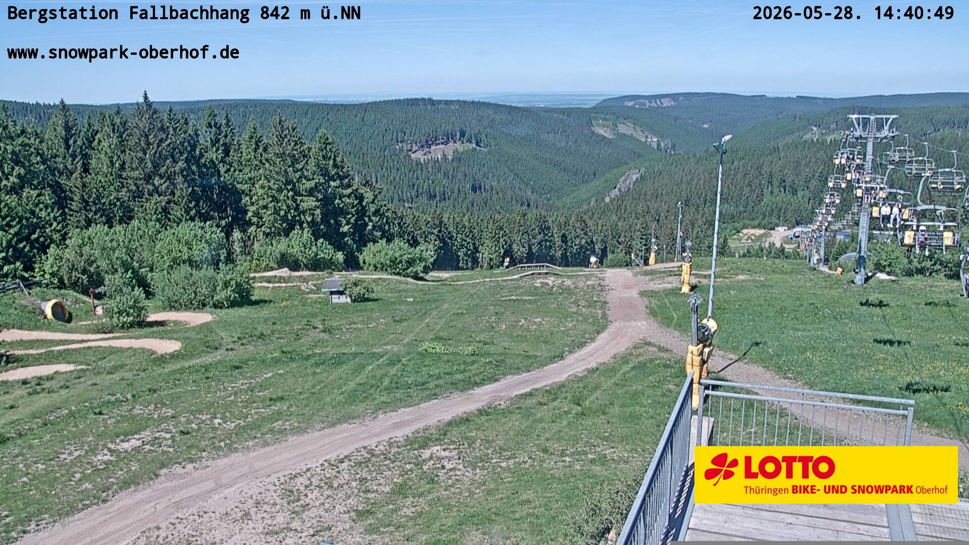 Archived image Webcam Oberhof: Chair Lift Fallbachhang