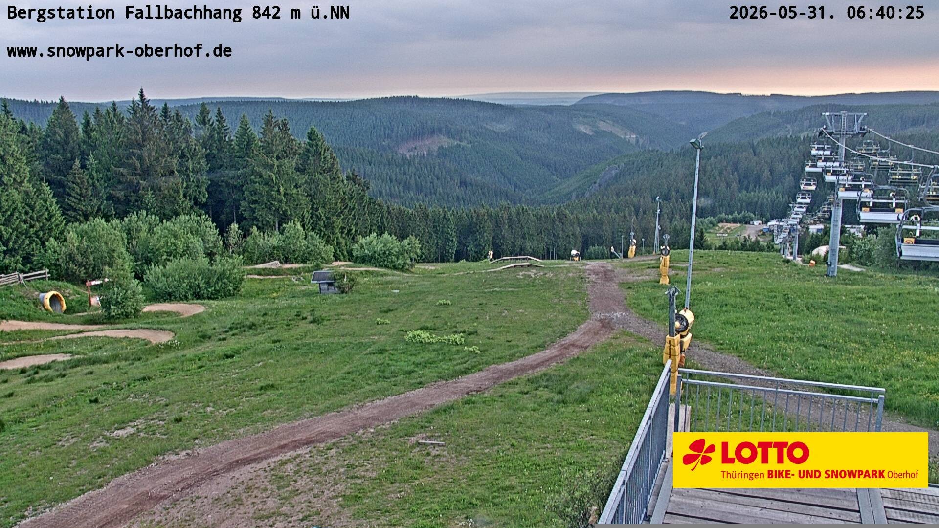 Archived image Webcam Oberhof: Chair Lift Fallbachhang