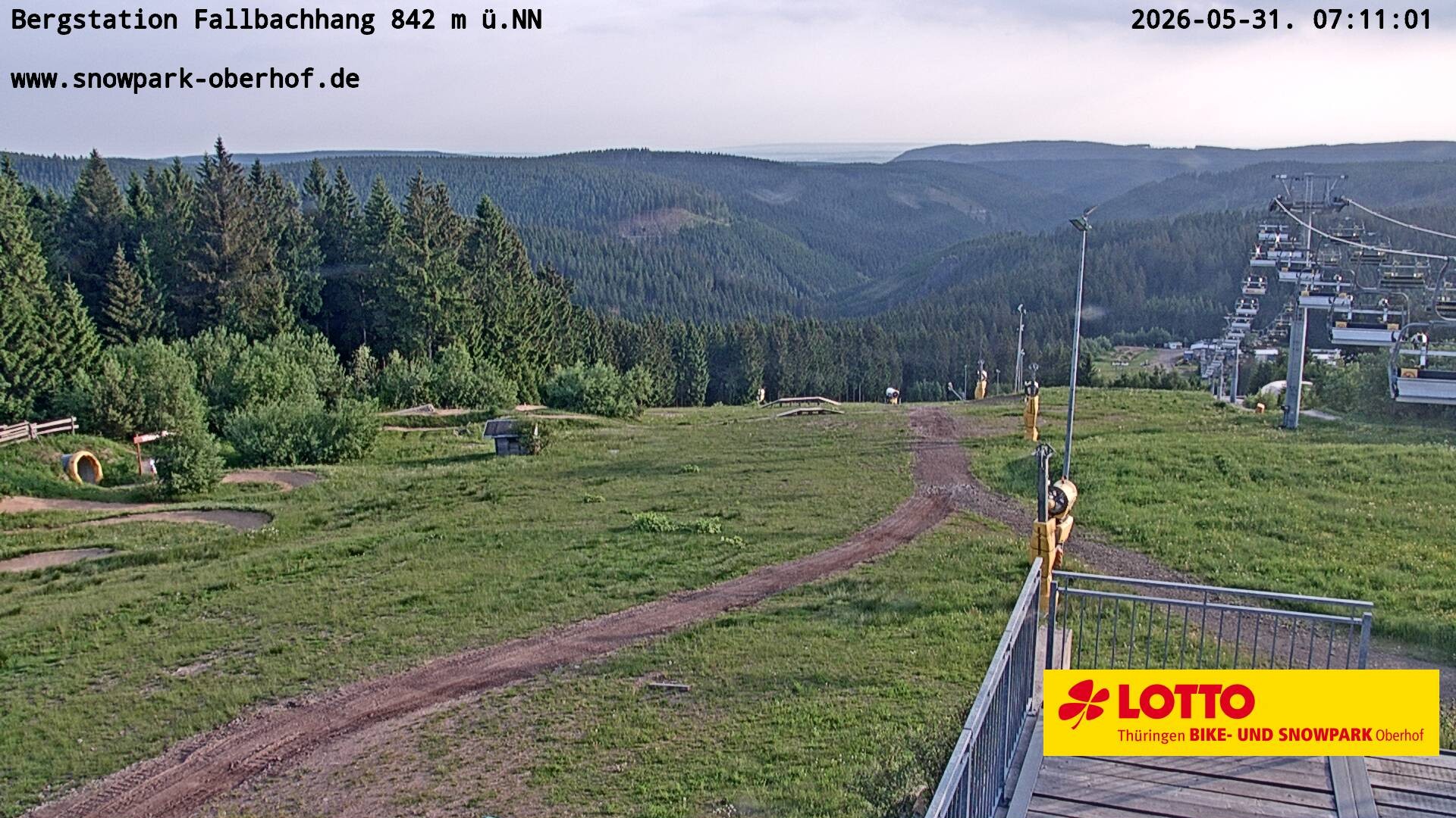 Archived image Webcam Oberhof: Chair Lift Fallbachhang
