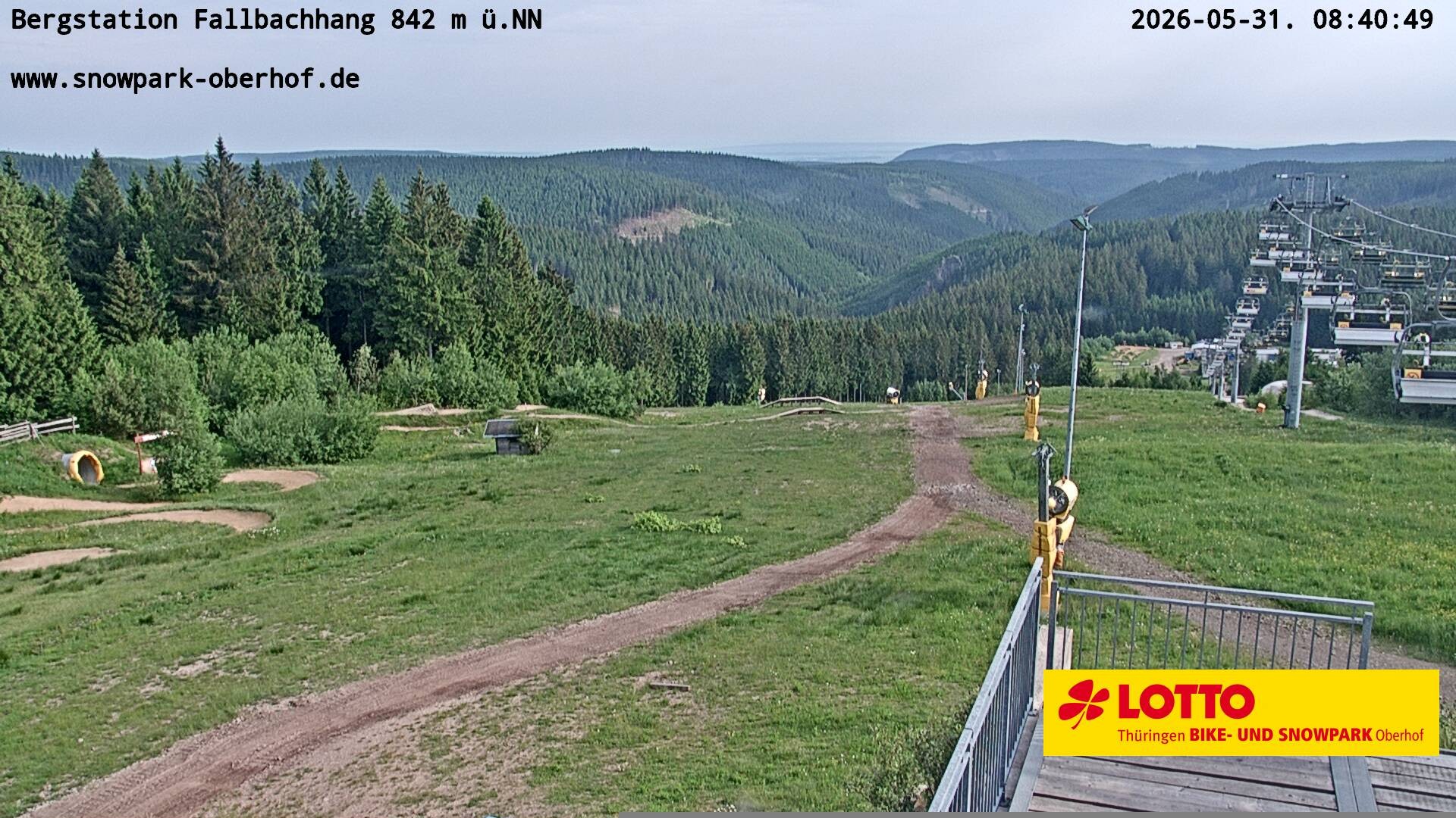 Archived image Webcam Oberhof: Chair Lift Fallbachhang