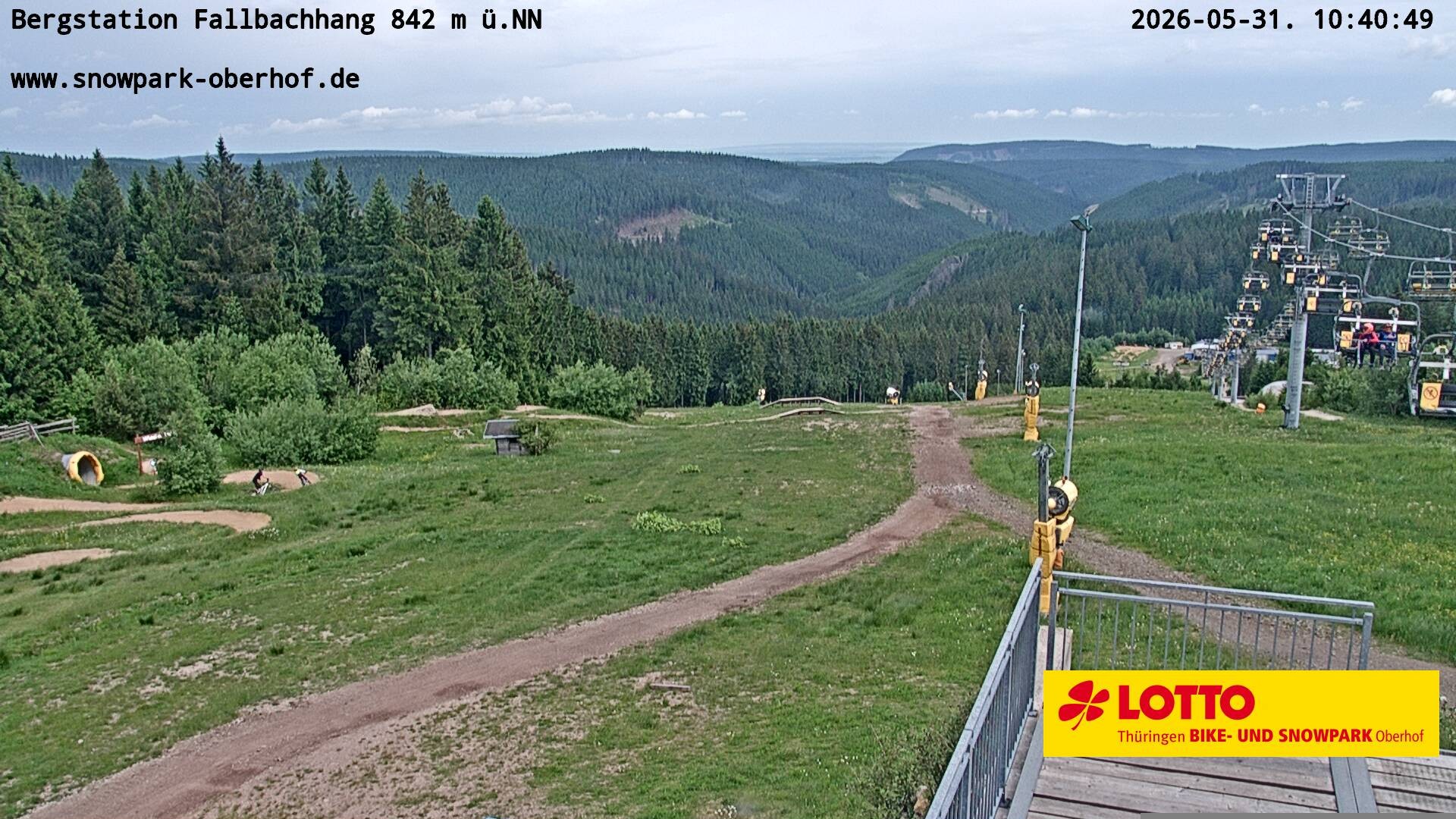 Archived image Webcam Oberhof: Chair Lift Fallbachhang