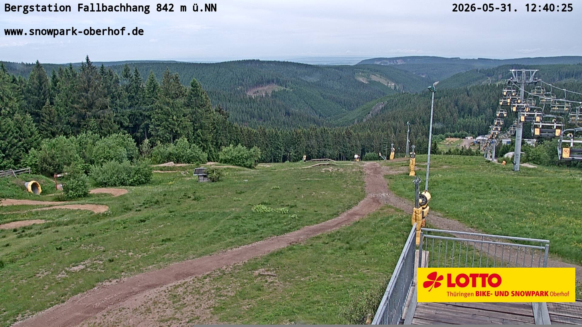 Archived image Webcam Oberhof: Chair Lift Fallbachhang