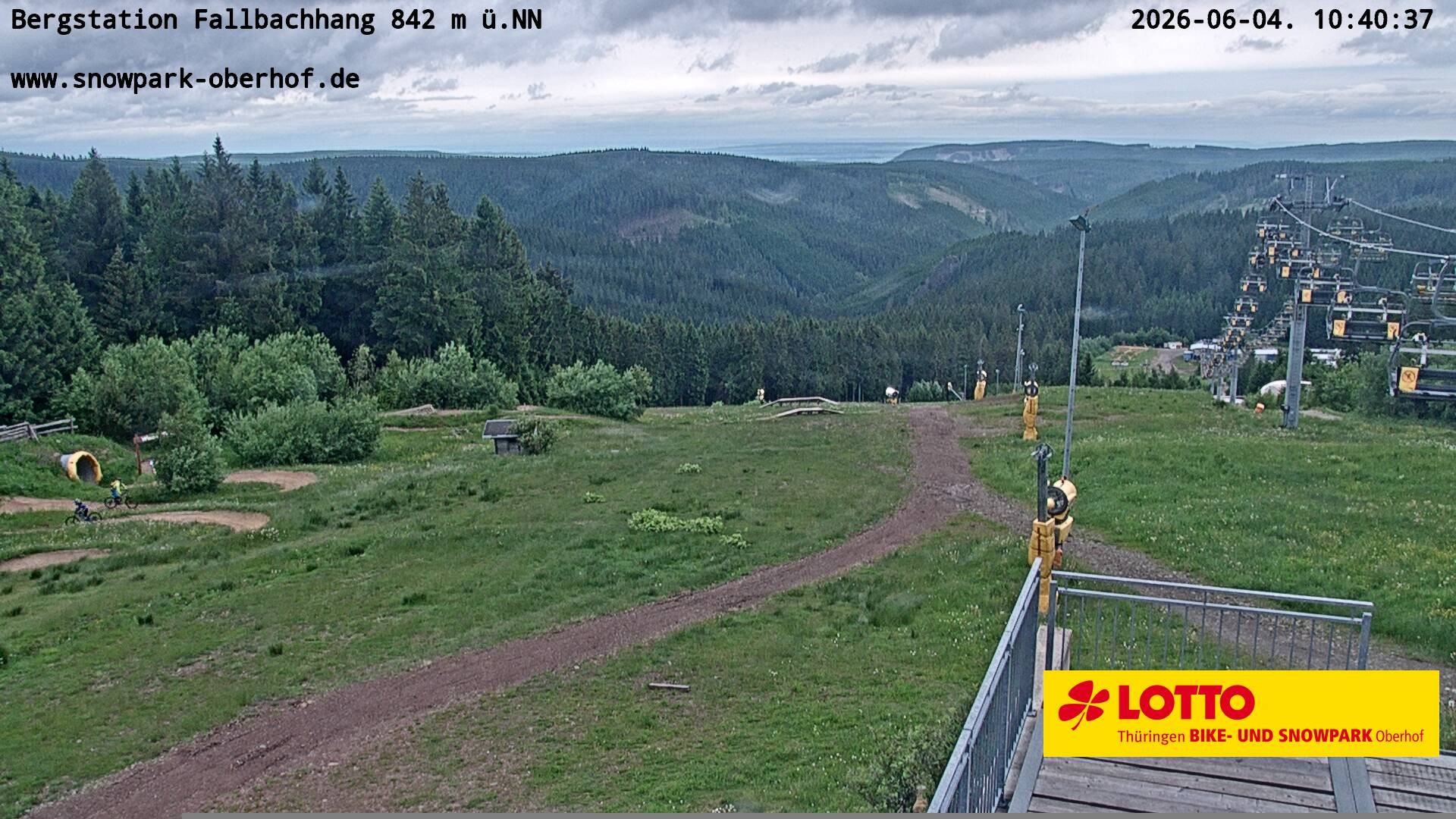 Archiv Foto Webcam Oberhof: Sessellift Fallbachhang Bergstation