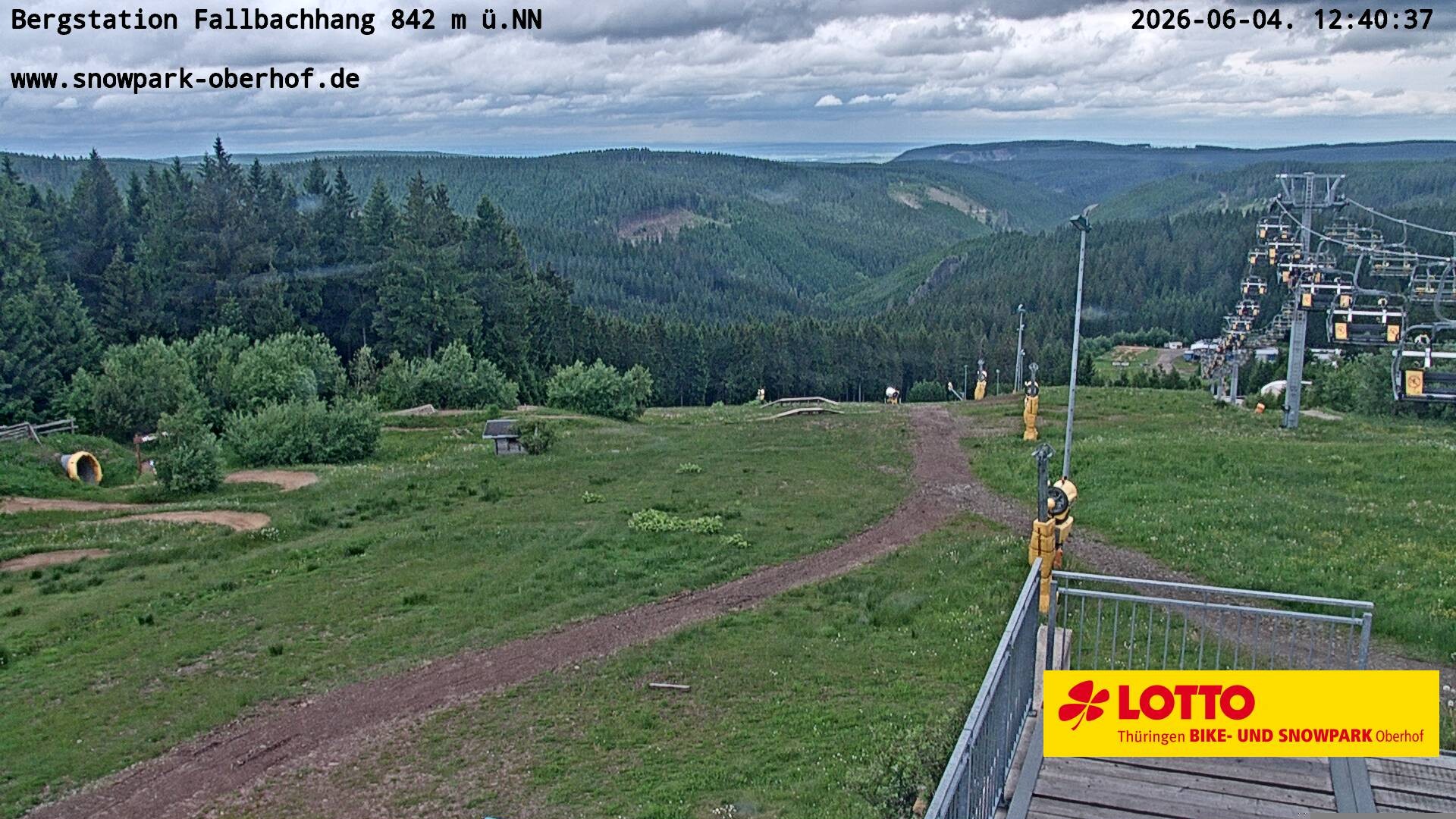Archiv Foto Webcam Oberhof: Sessellift Fallbachhang Bergstation
