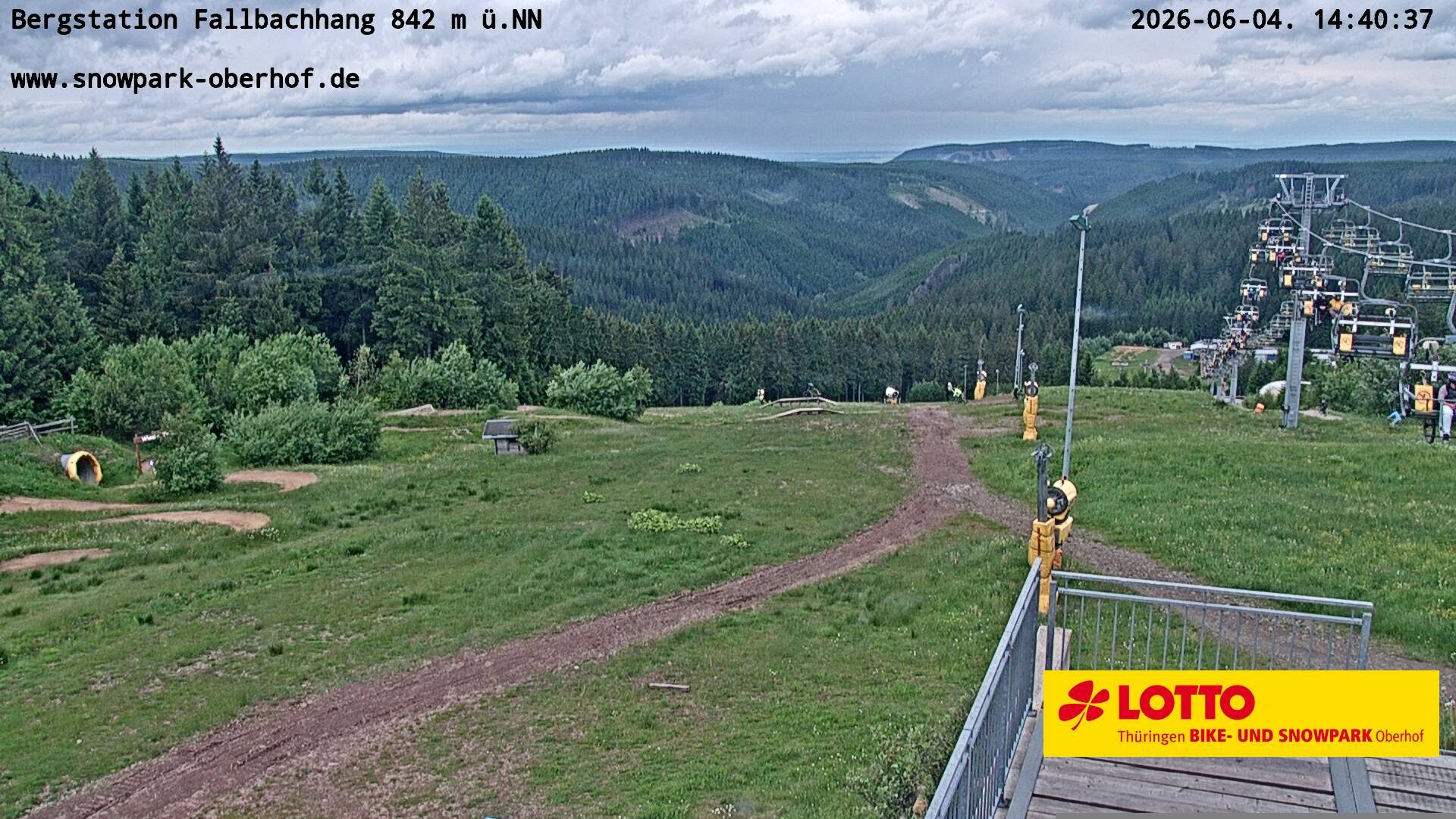 Archiv Foto Webcam Oberhof: Sessellift Fallbachhang Bergstation