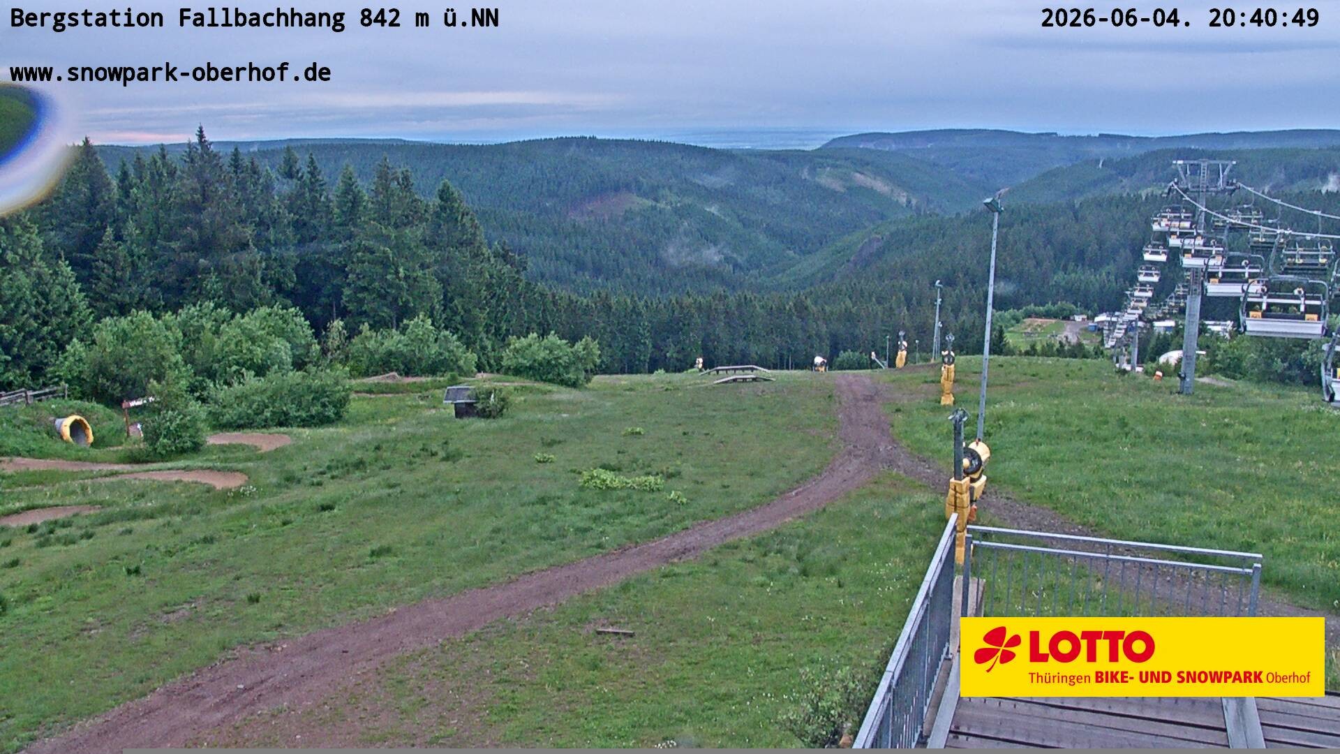 Archived image Webcam Oberhof: Chair Lift Fallbachhang
