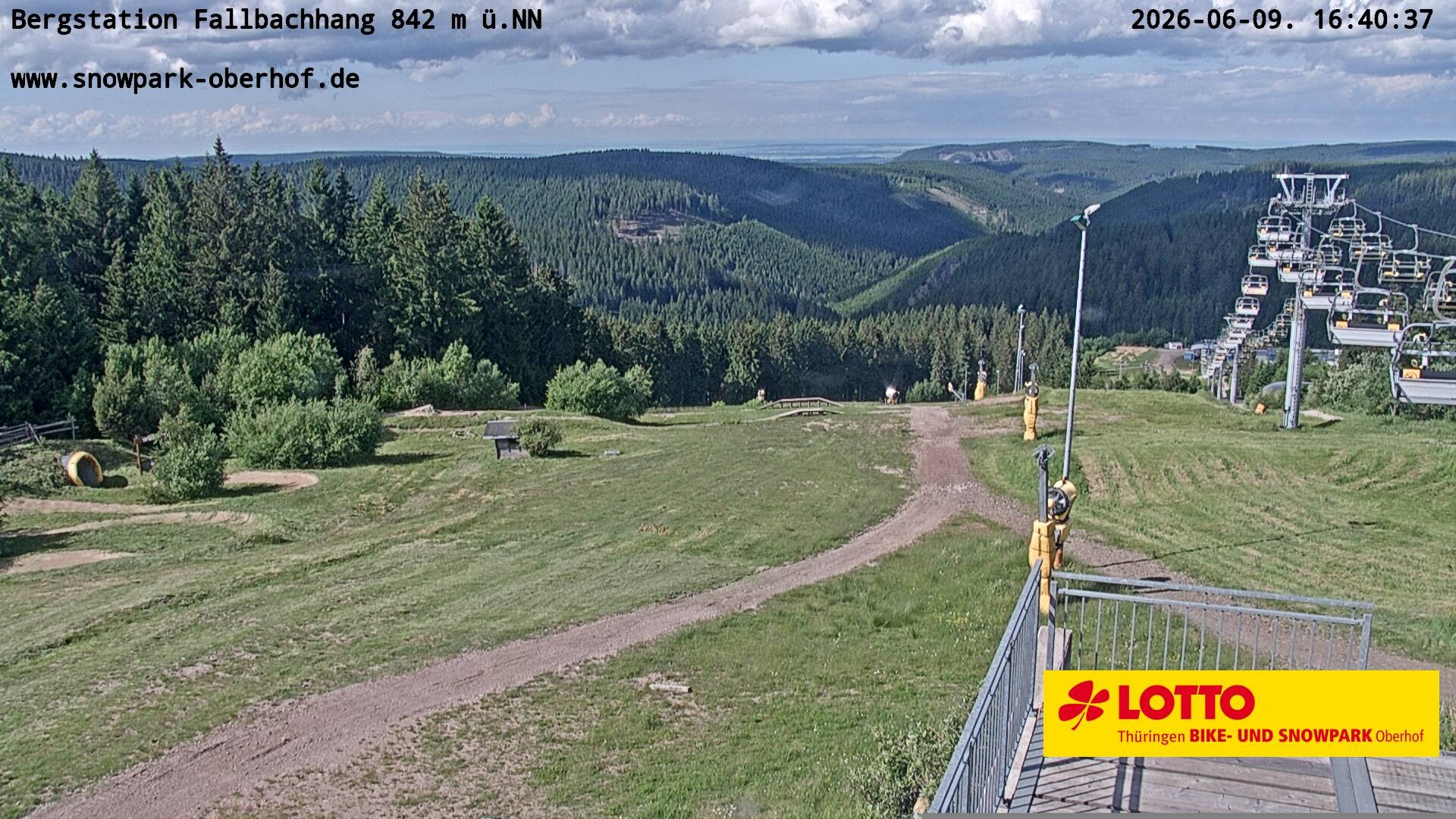 Archiv Foto Webcam Oberhof: Sessellift Fallbachhang Bergstation