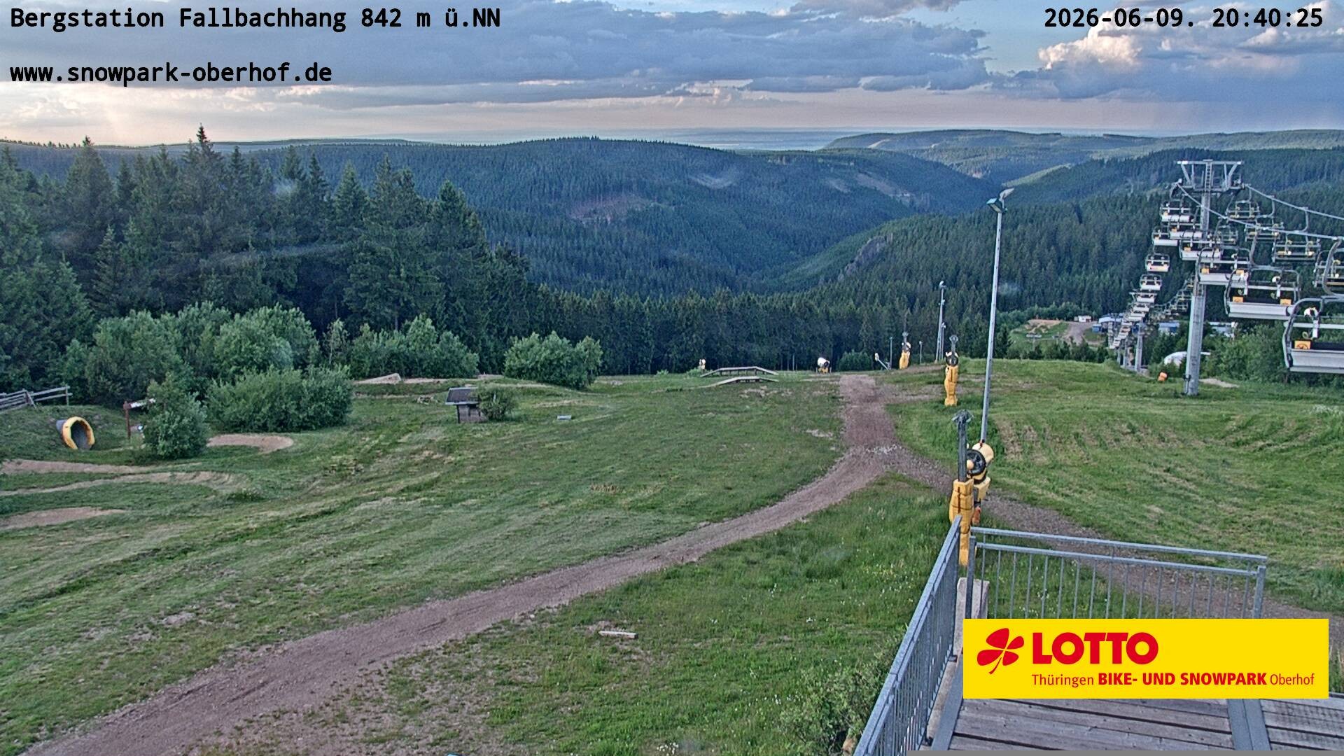Archiv Foto Webcam Oberhof: Sessellift Fallbachhang Bergstation