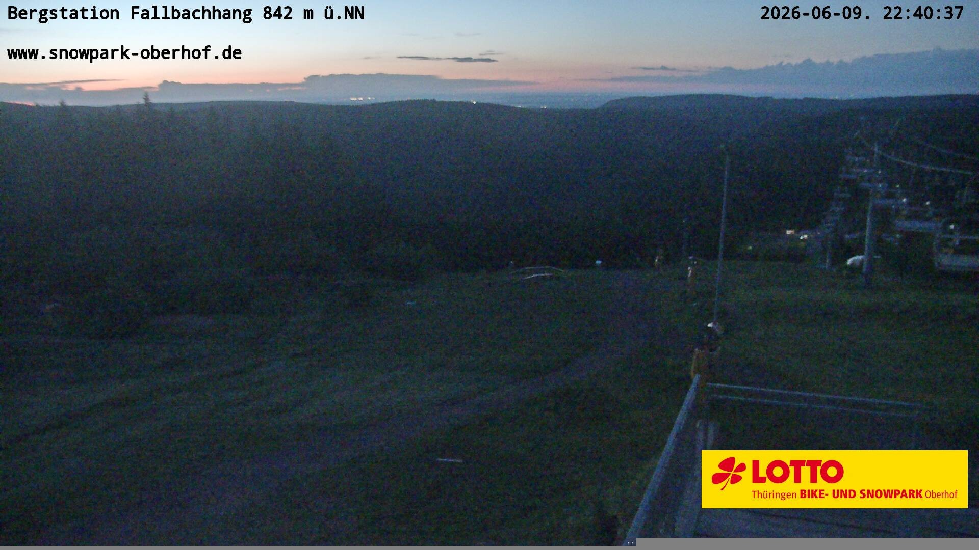 Archiv Foto Webcam Oberhof: Sessellift Fallbachhang Bergstation