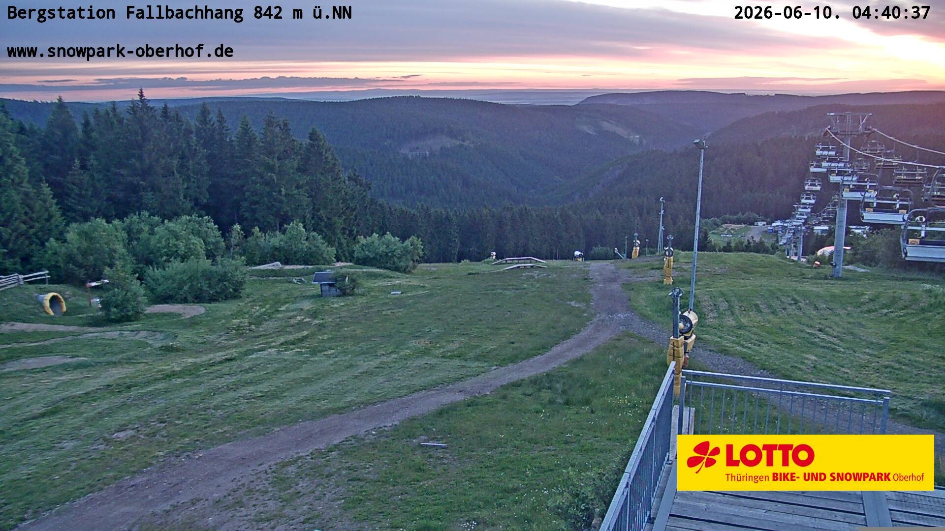Archiv Foto Webcam Oberhof: Sessellift Fallbachhang Bergstation