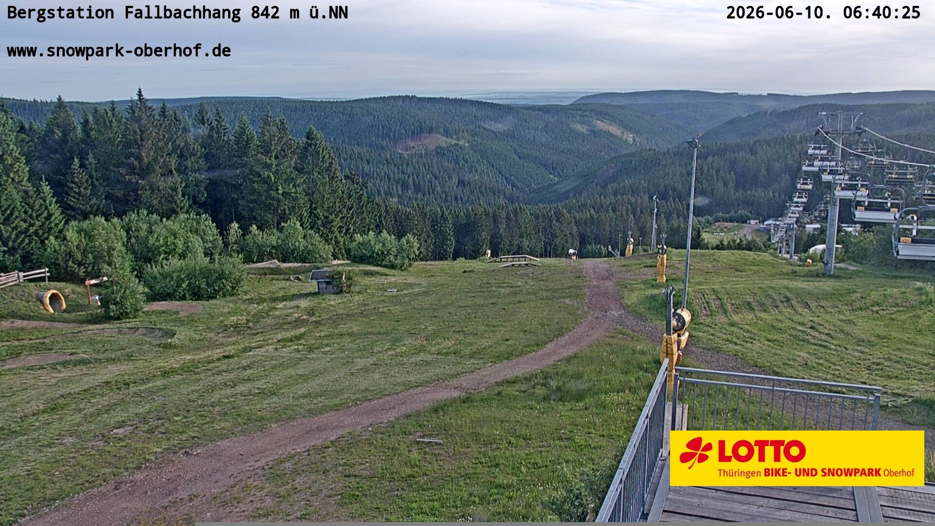 Archiv Foto Webcam Oberhof: Sessellift Fallbachhang Bergstation