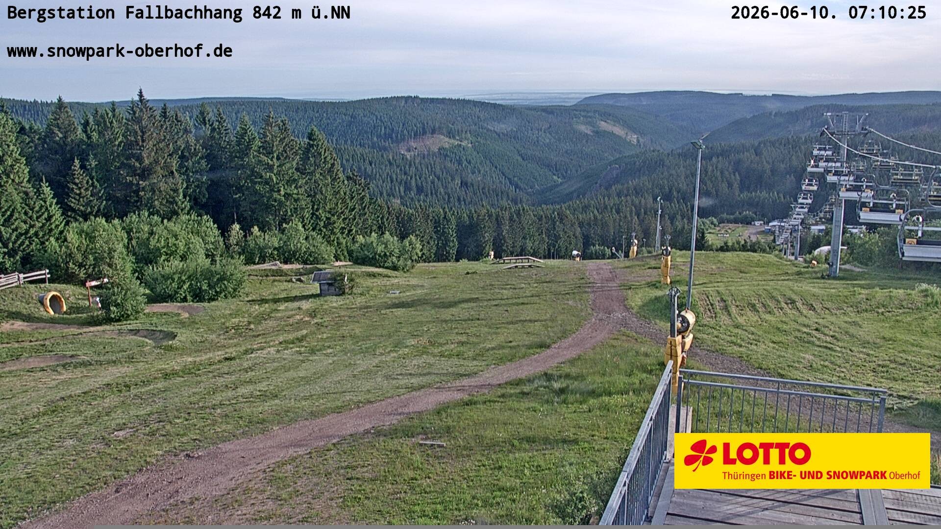 Archiv Foto Webcam Oberhof: Sessellift Fallbachhang Bergstation