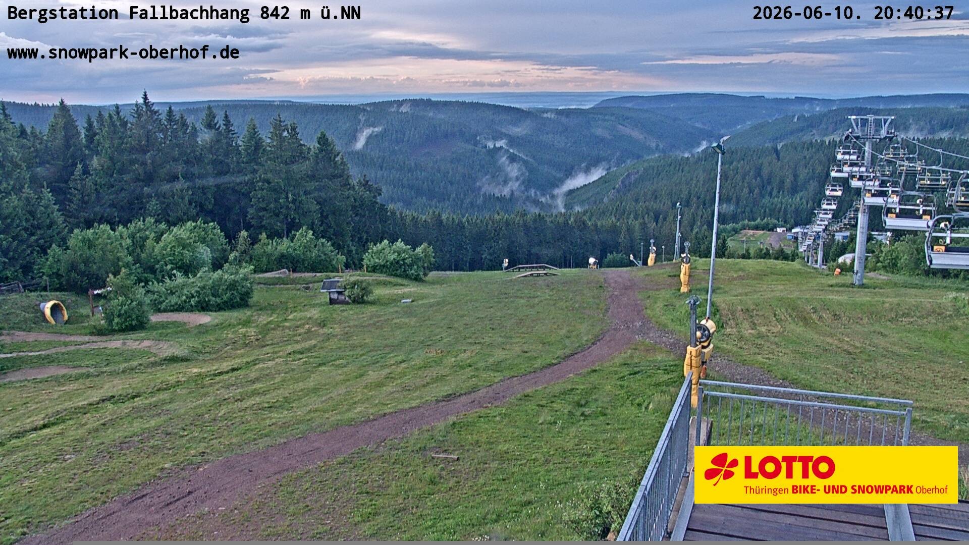 Archiv Foto Webcam Oberhof: Sessellift Fallbachhang Bergstation