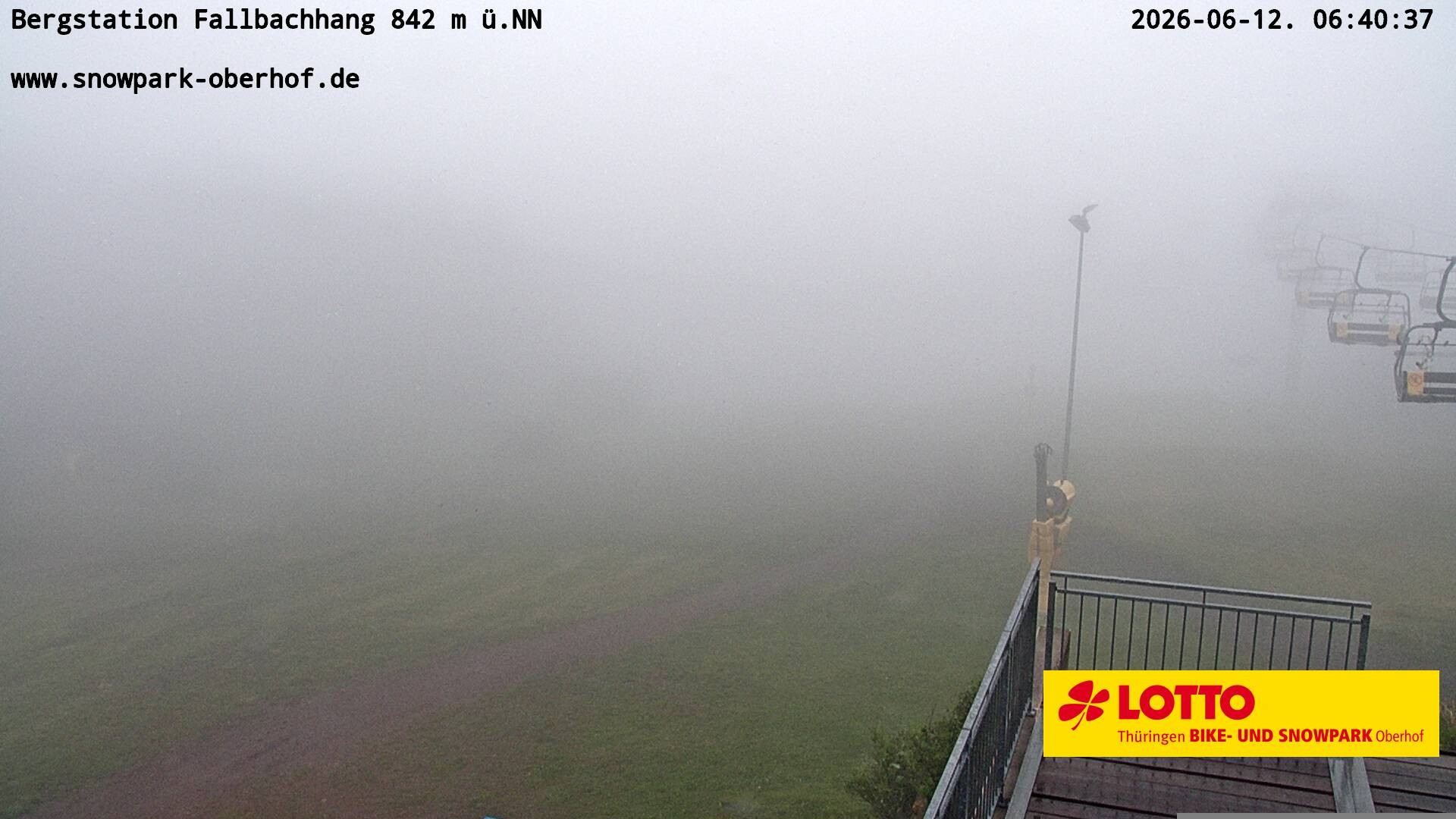 Archiv Foto Webcam Oberhof: Sessellift Fallbachhang Bergstation