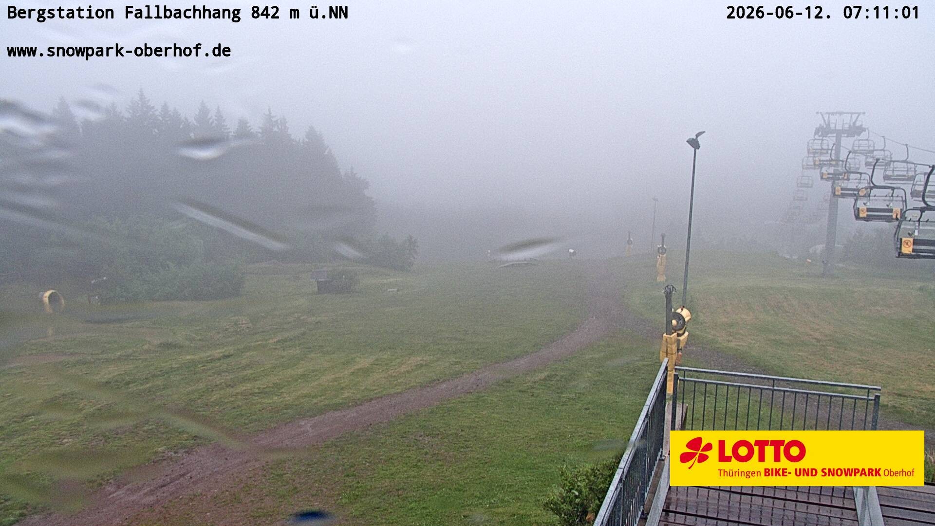 Archiv Foto Webcam Oberhof: Sessellift Fallbachhang Bergstation