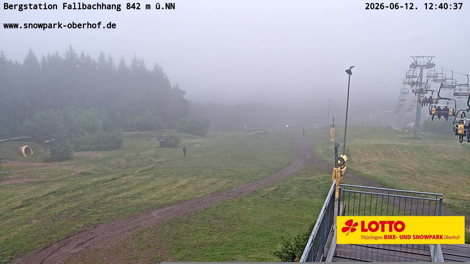 Archiv Foto Webcam Oberhof: Sessellift Fallbachhang Bergstation