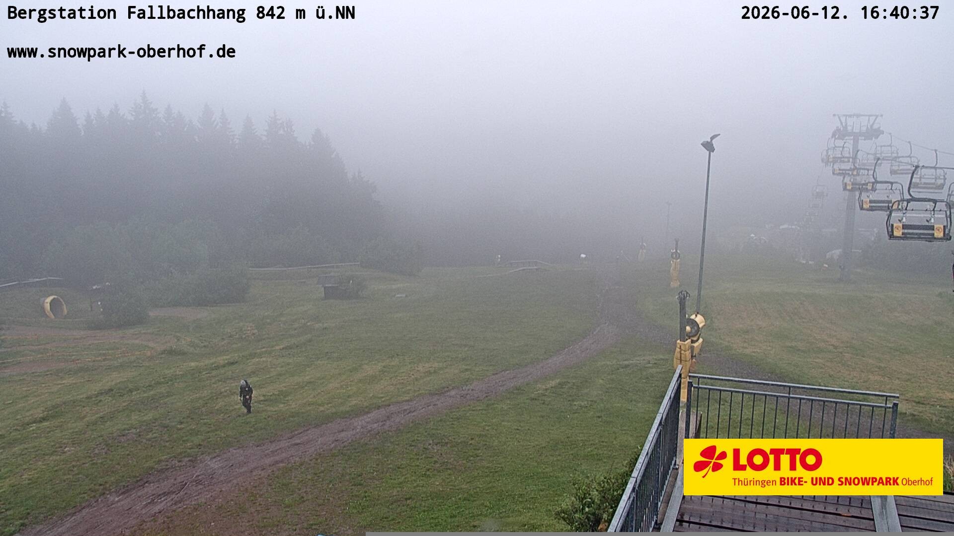 Archiv Foto Webcam Oberhof: Sessellift Fallbachhang Bergstation