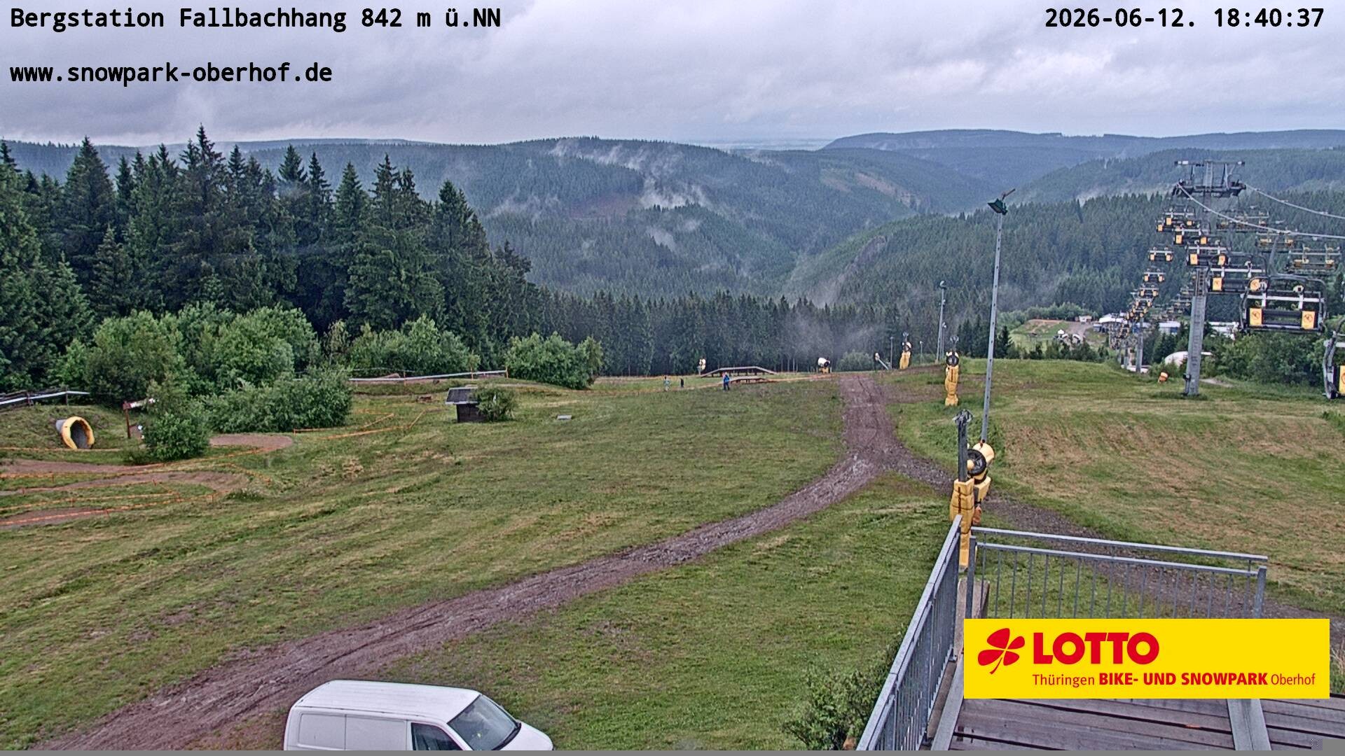 Archived image Webcam Oberhof: Chair Lift Fallbachhang