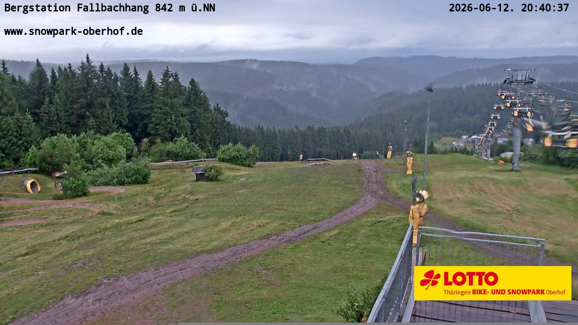 Archiv Foto Webcam Oberhof: Sessellift Fallbachhang Bergstation