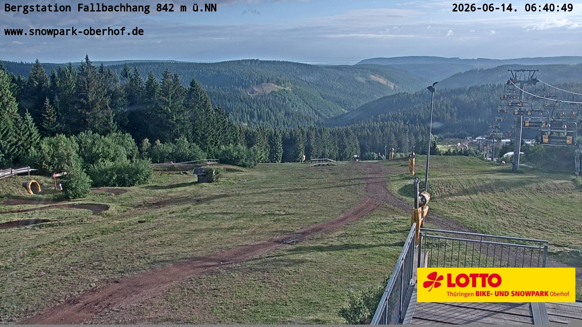 Archived image Webcam Oberhof: Chair Lift Fallbachhang