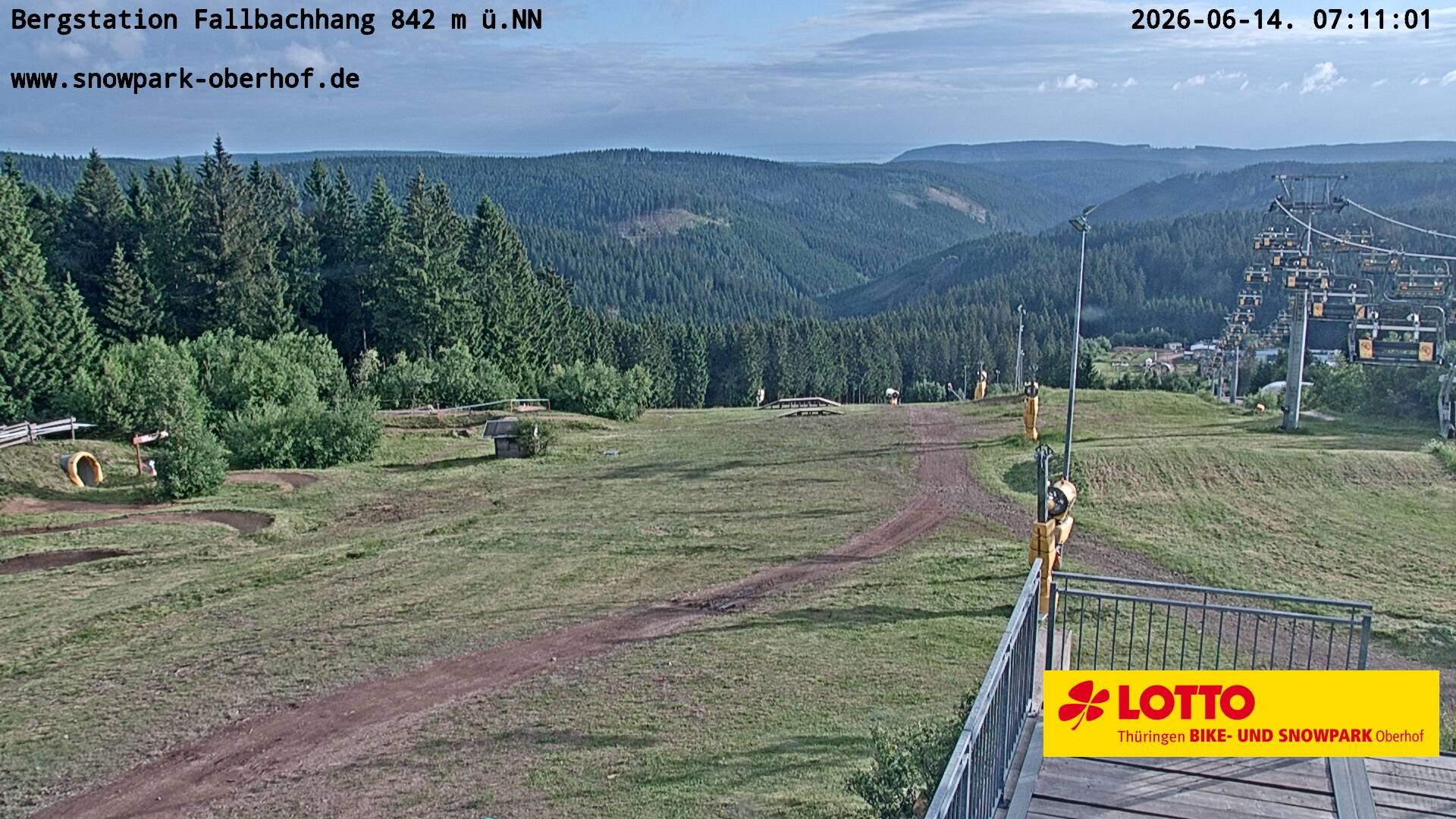 Archived image Webcam Oberhof: Chair Lift Fallbachhang