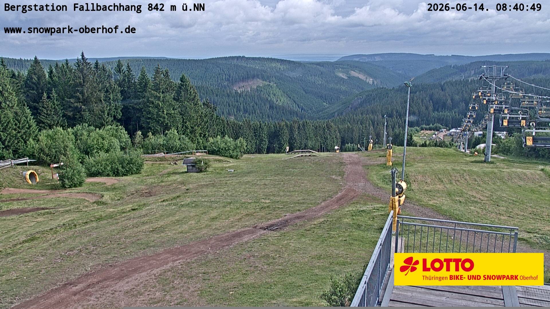 Archived image Webcam Oberhof: Chair Lift Fallbachhang