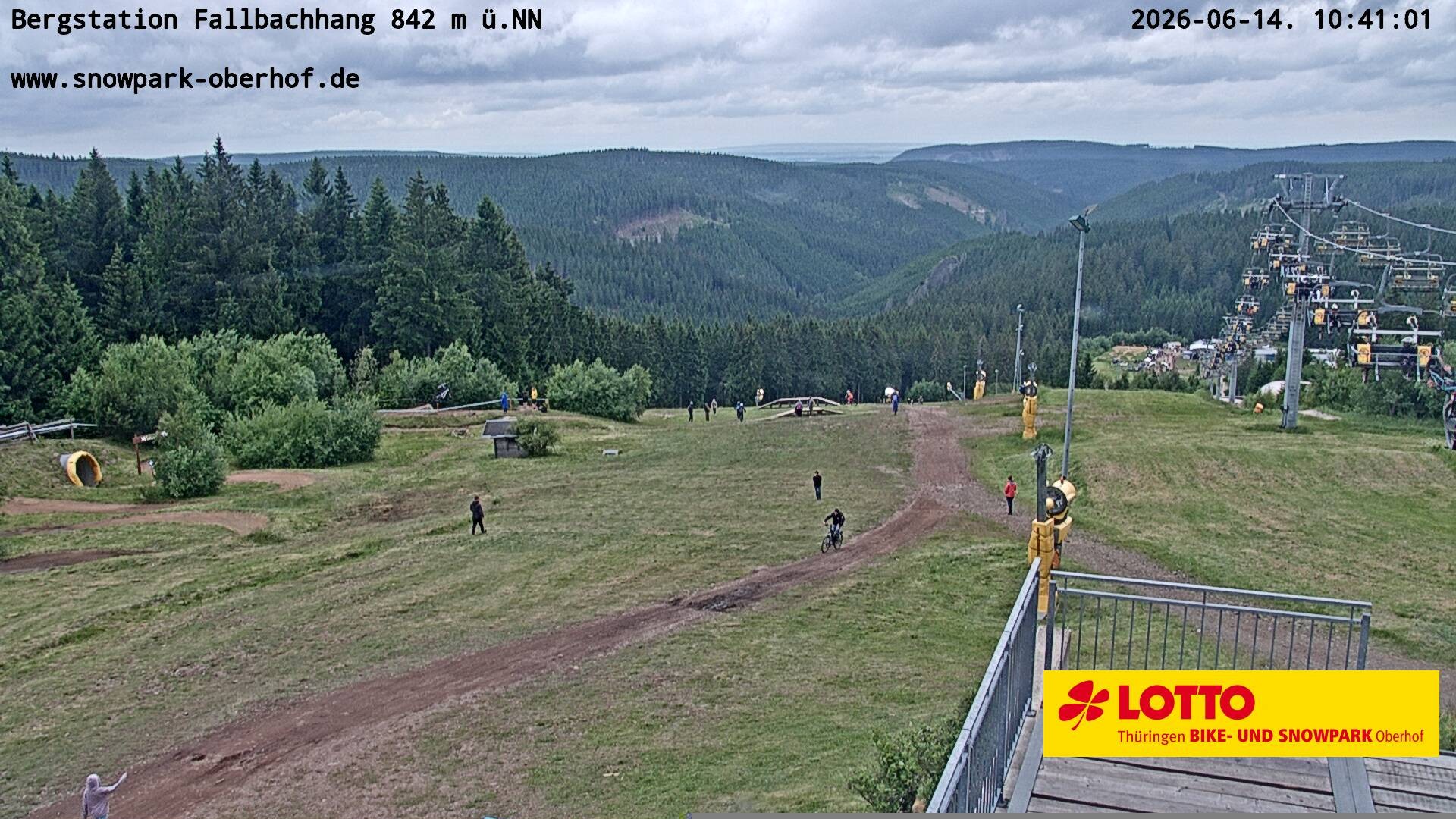 Archived image Webcam Oberhof: Chair Lift Fallbachhang