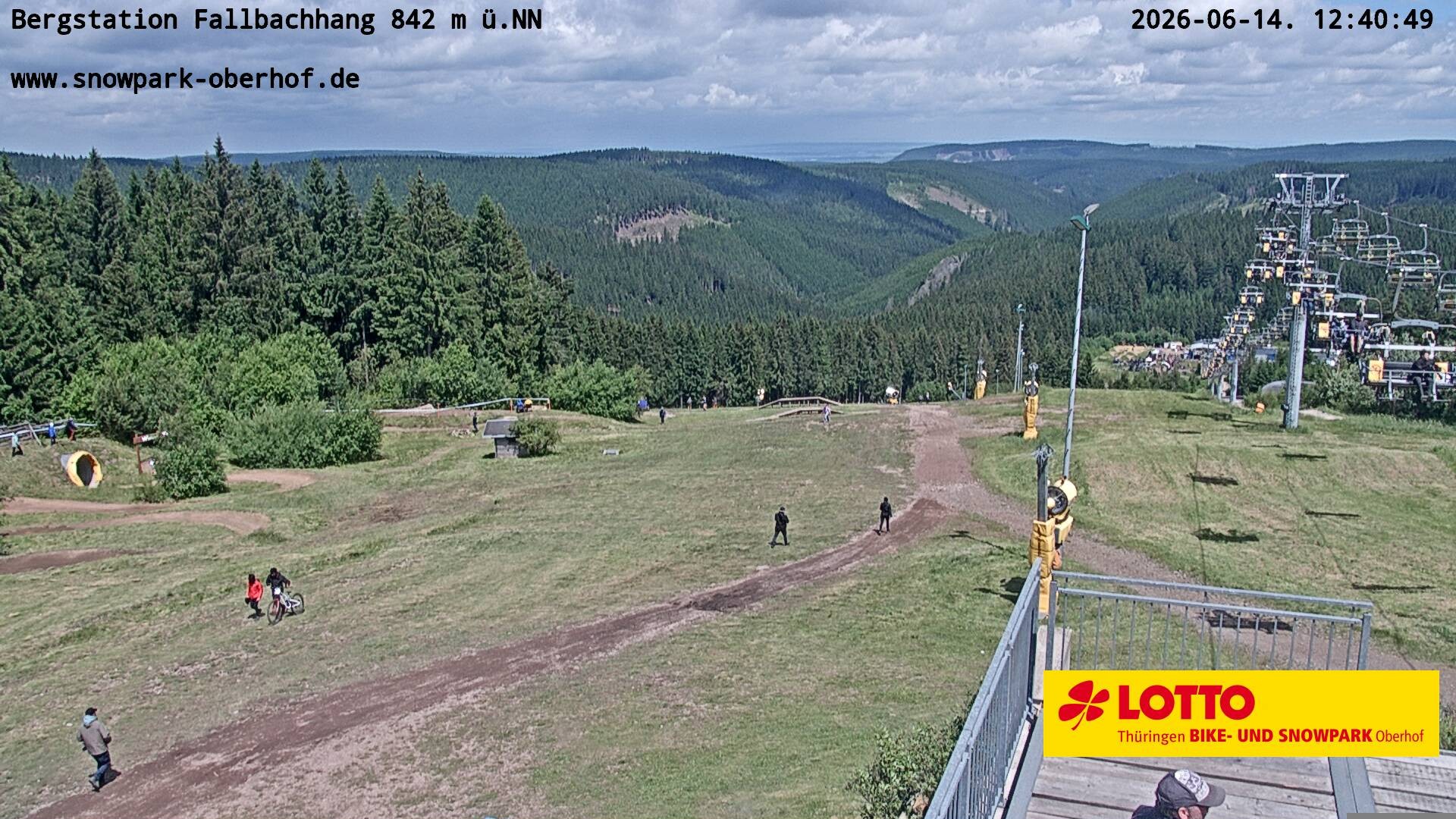 Archived image Webcam Oberhof: Chair Lift Fallbachhang