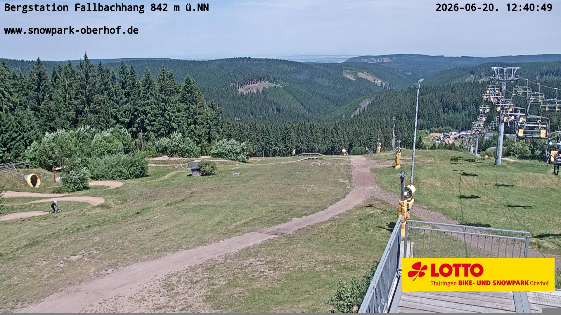 Archiv Foto Webcam Oberhof: Sessellift Fallbachhang Bergstation