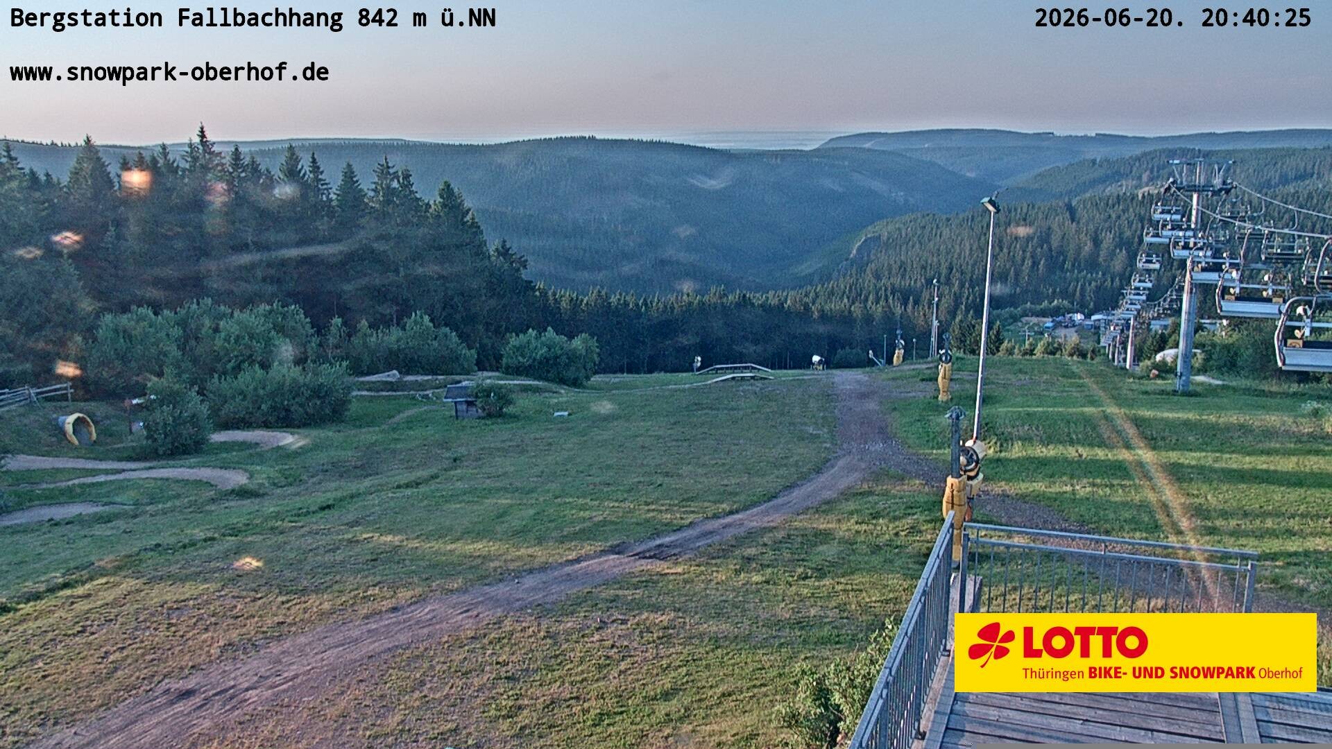 Archiv Foto Webcam Oberhof: Sessellift Fallbachhang Bergstation