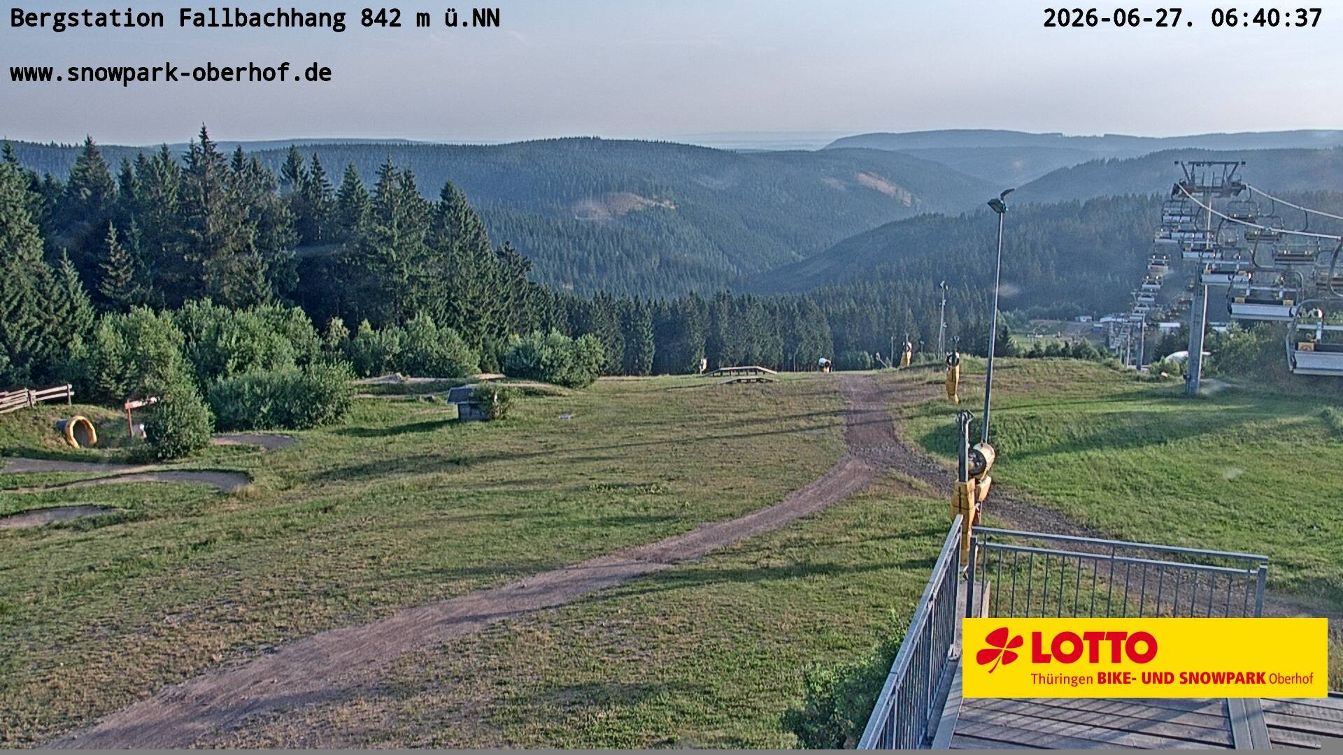 Archiv Foto Webcam Oberhof: Sessellift Fallbachhang Bergstation