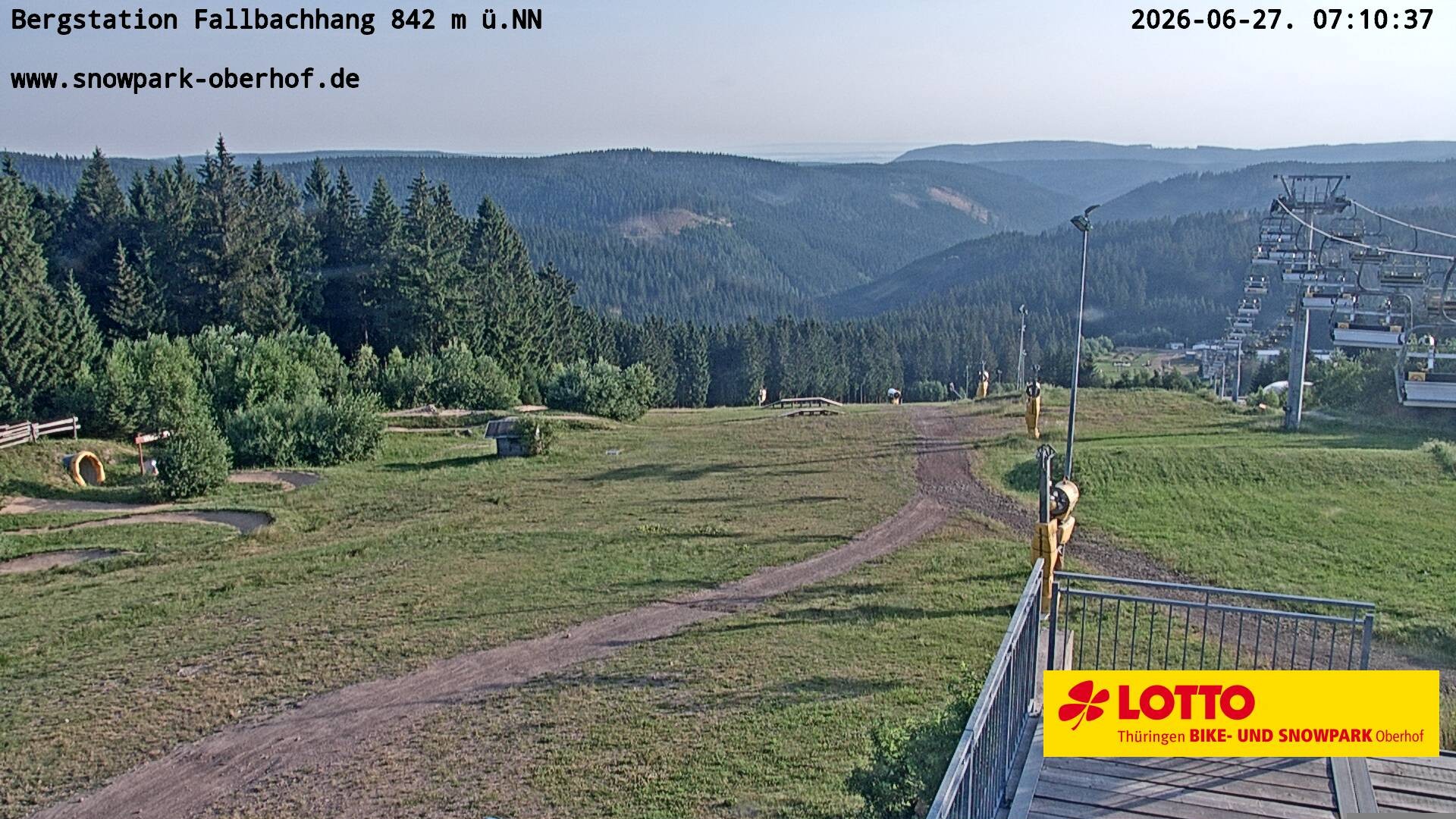 Archiv Foto Webcam Oberhof: Sessellift Fallbachhang Bergstation