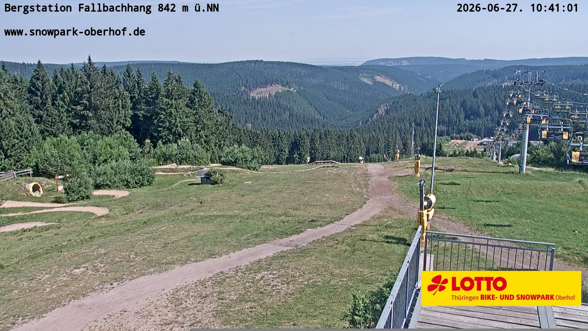 Archiv Foto Webcam Oberhof: Sessellift Fallbachhang Bergstation