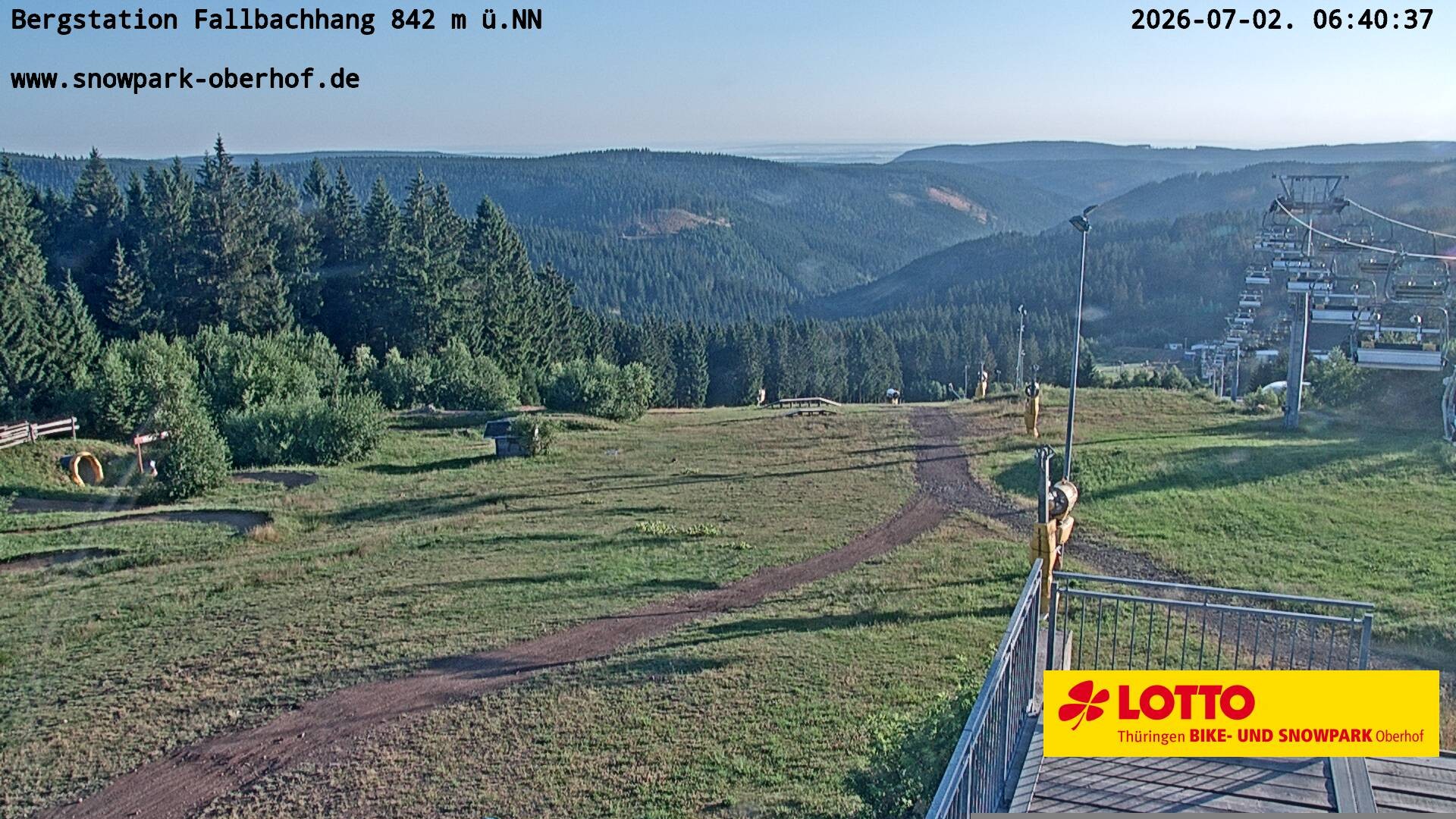 Archiv Foto Webcam Oberhof: Sessellift Fallbachhang Bergstation