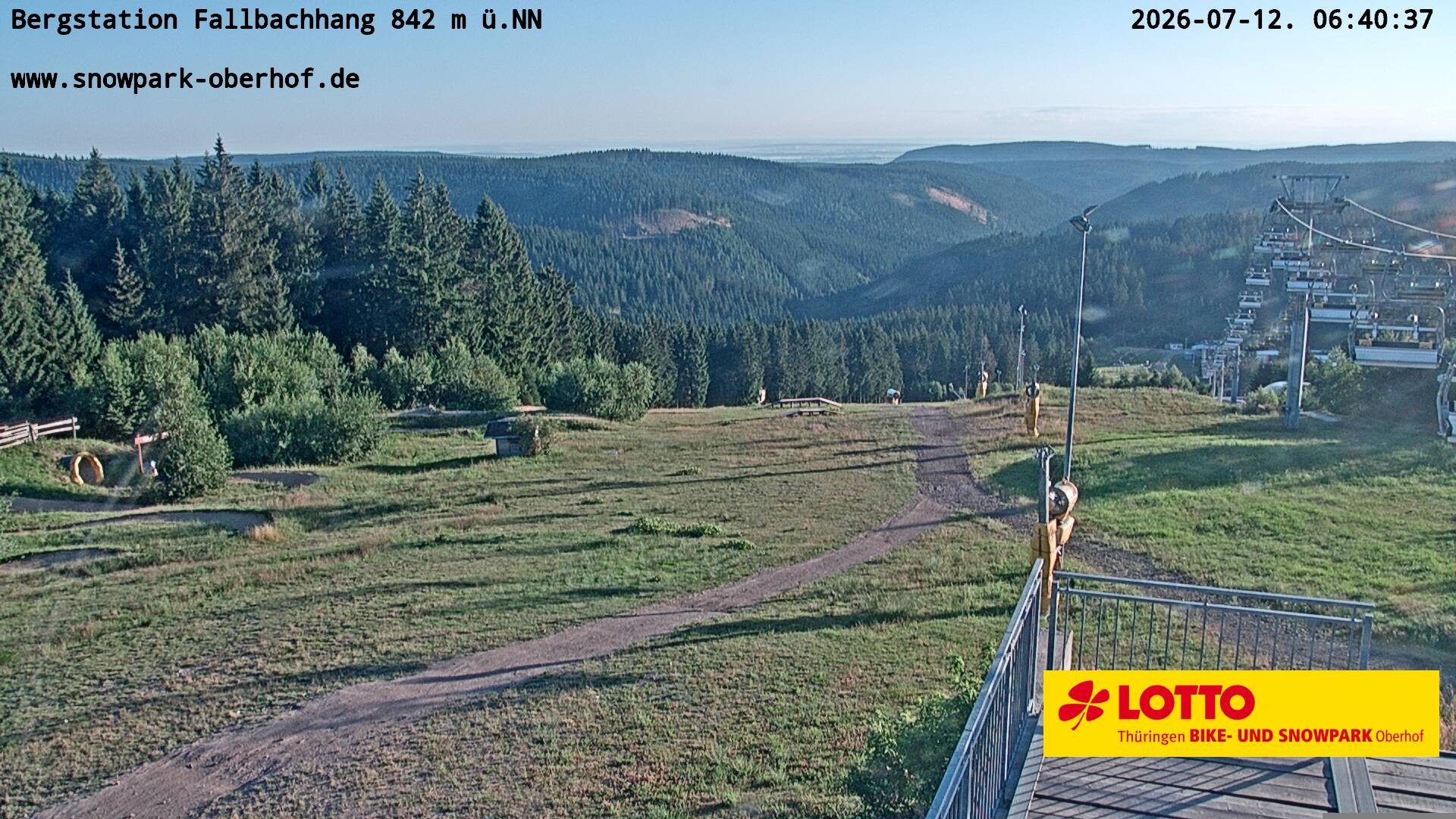 Archived image Webcam Oberhof: Chair Lift Fallbachhang